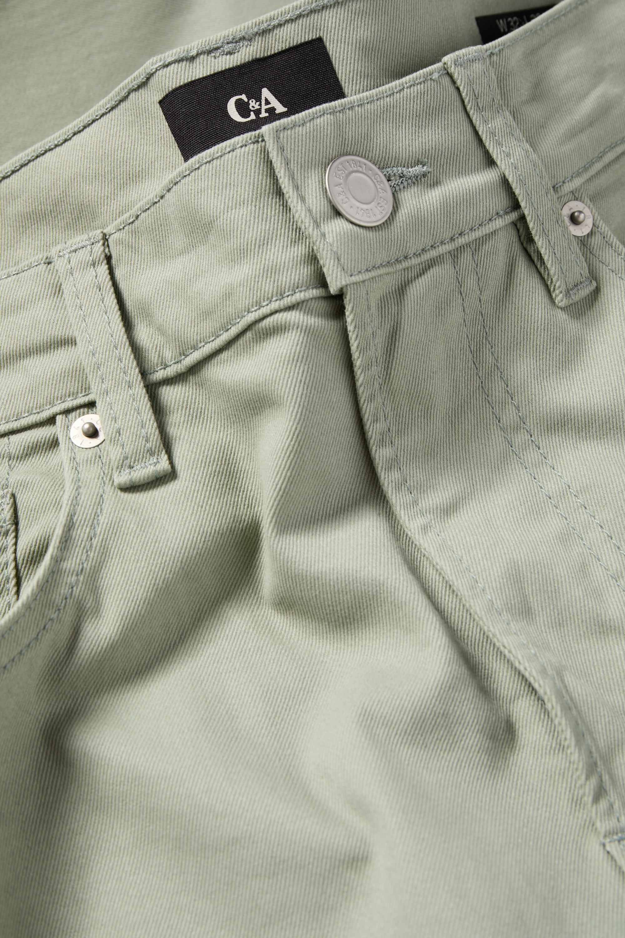 Trousers - regular fit light green
