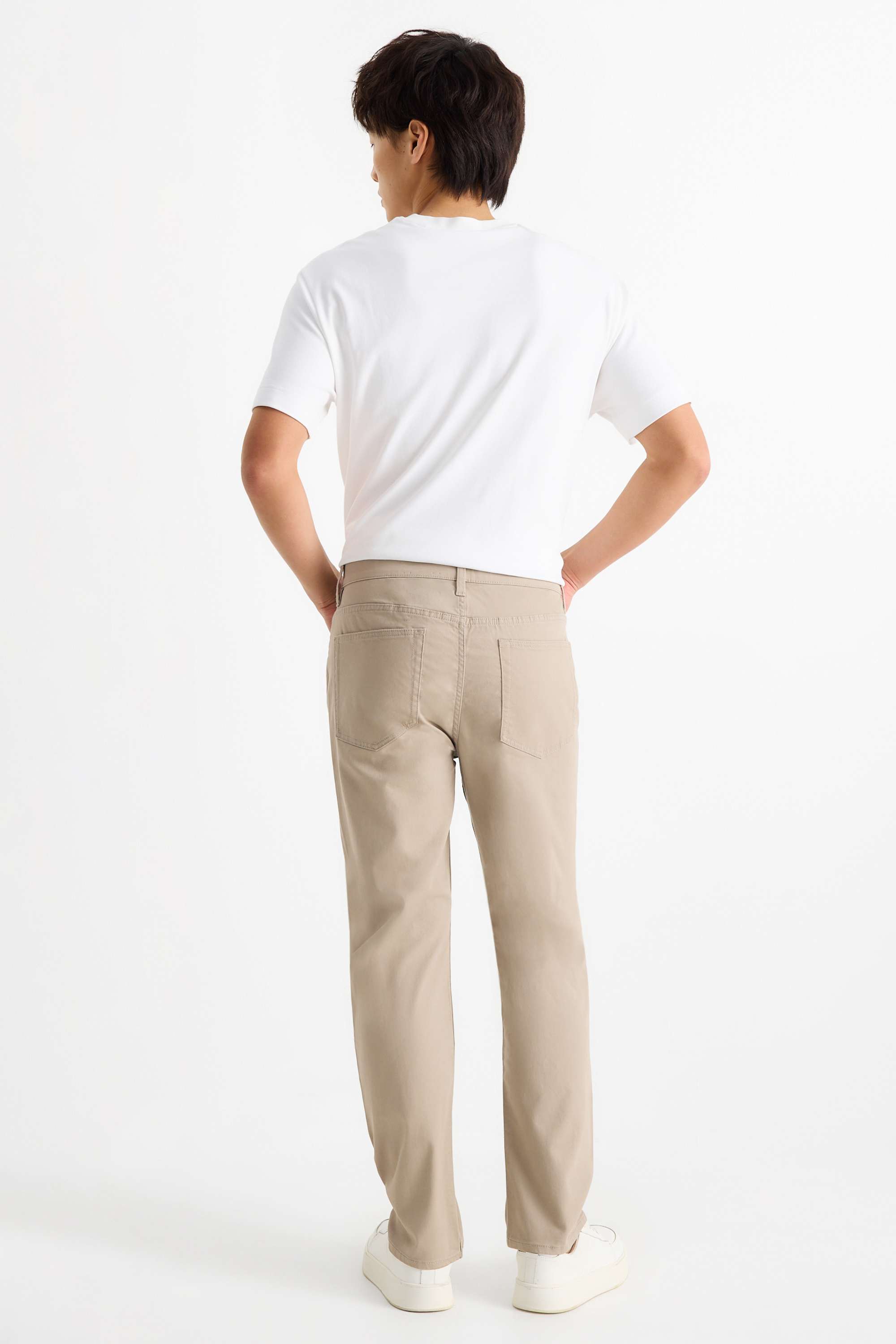 Trousers - regular fit taupe
