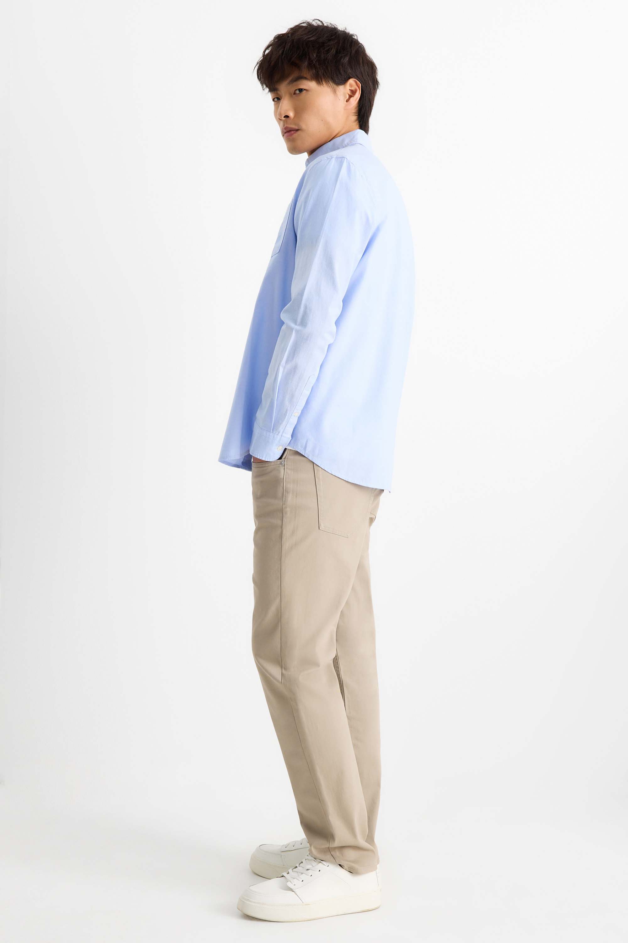 Trousers - regular fit taupe