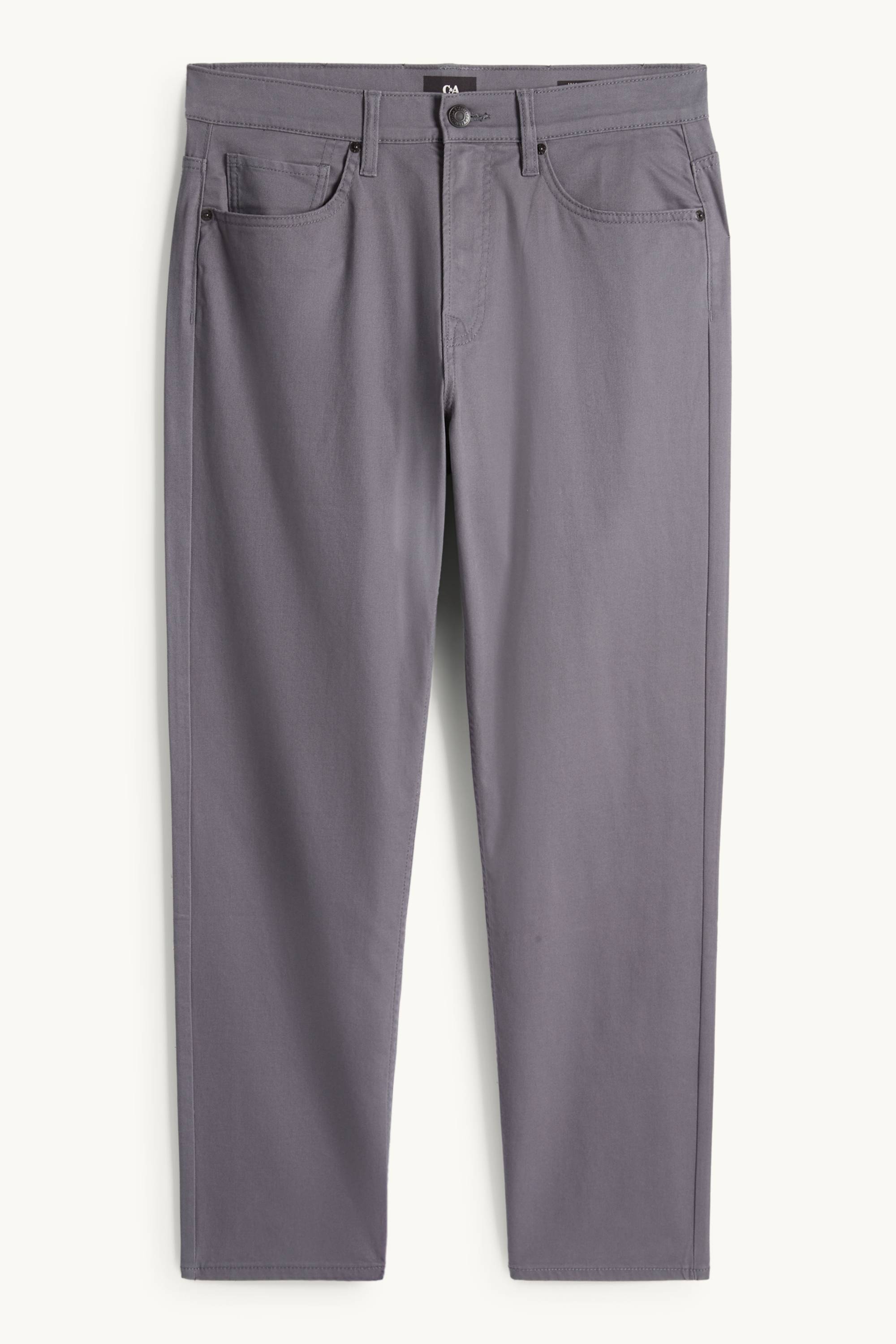 Trousers - regular fit dark gray
