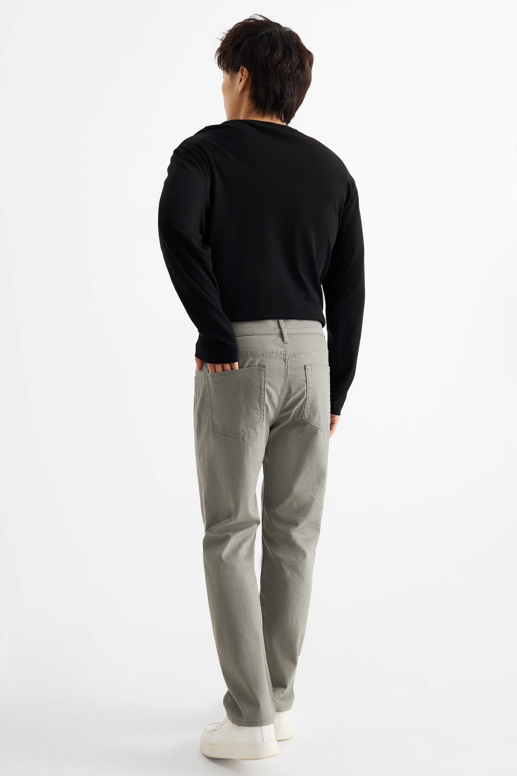 Trousers - regular fit green