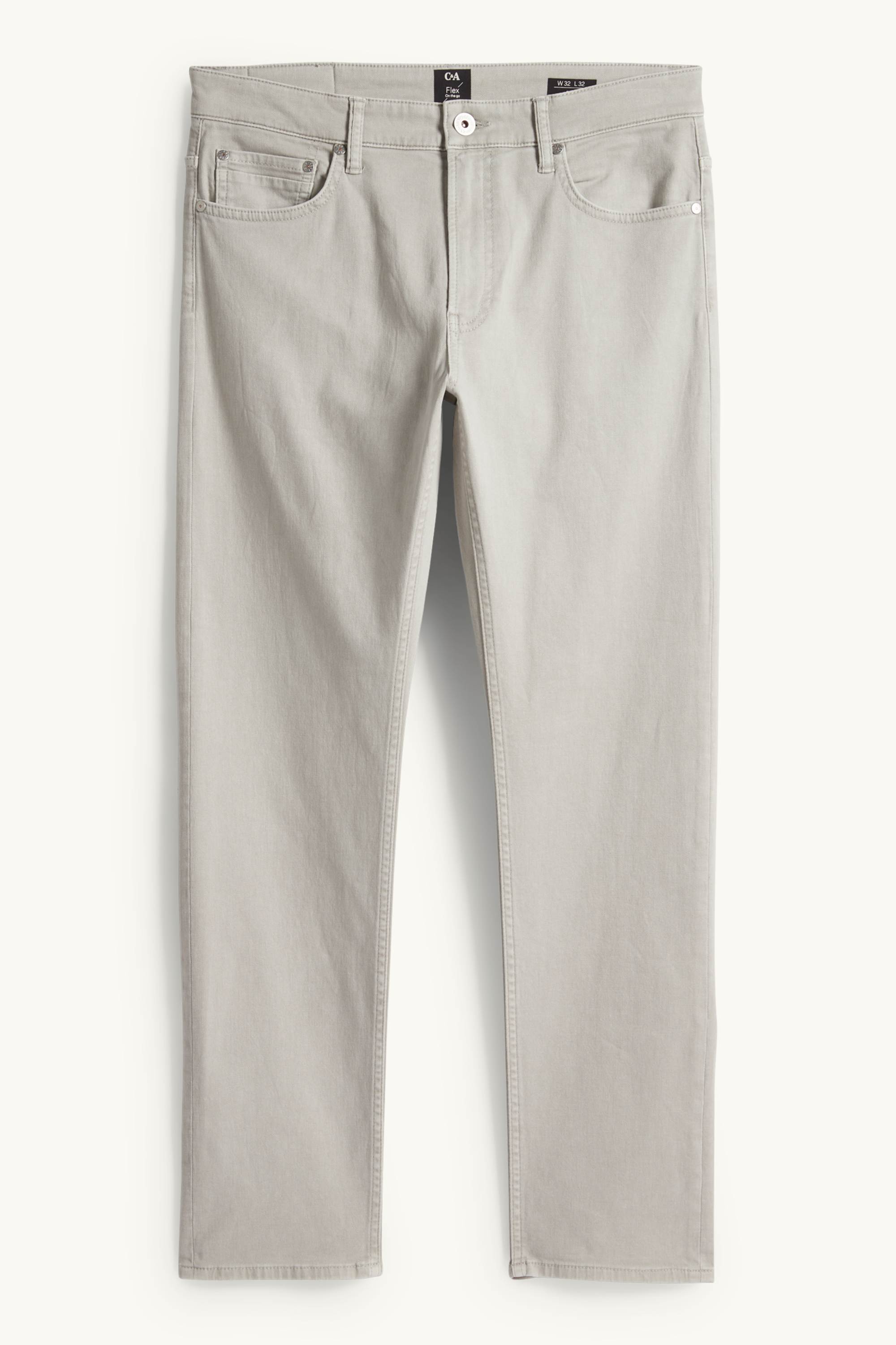Trousers - slim fit - LYCRA® light gray