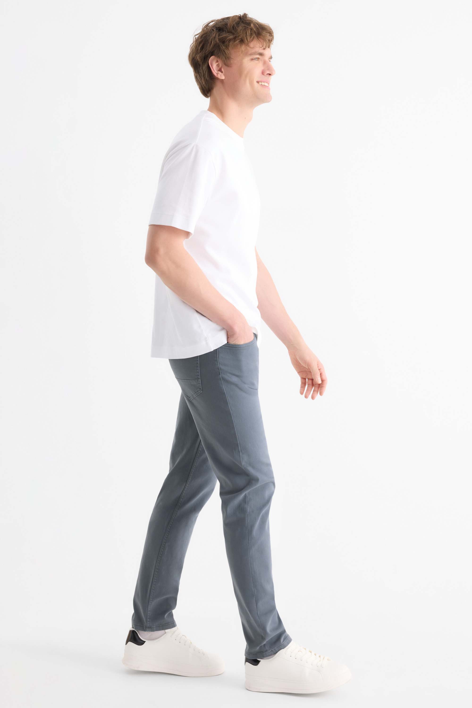 Trousers - slim fit - LYCRA® denim-light gray
