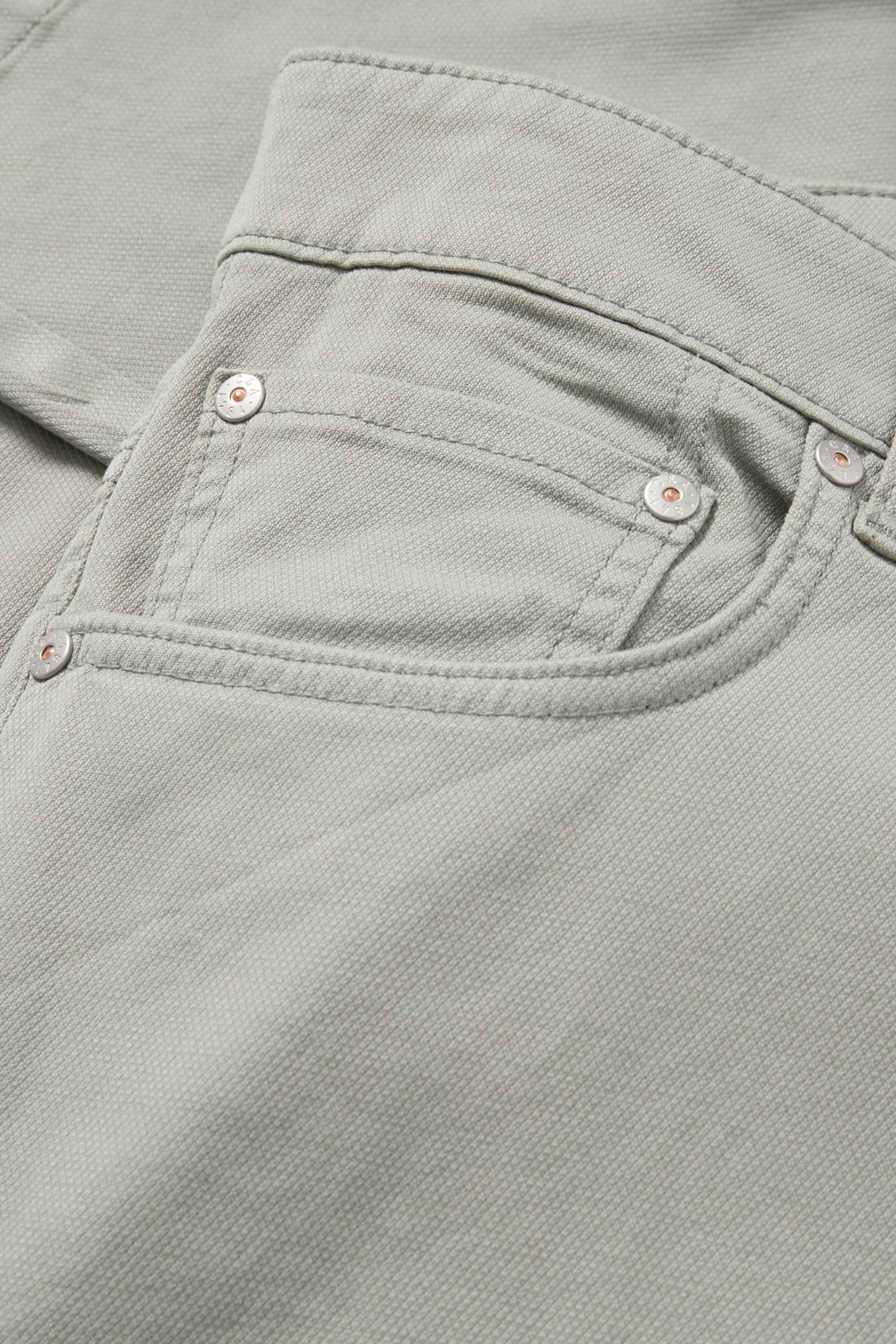 Trousers - slim fit - textured light green