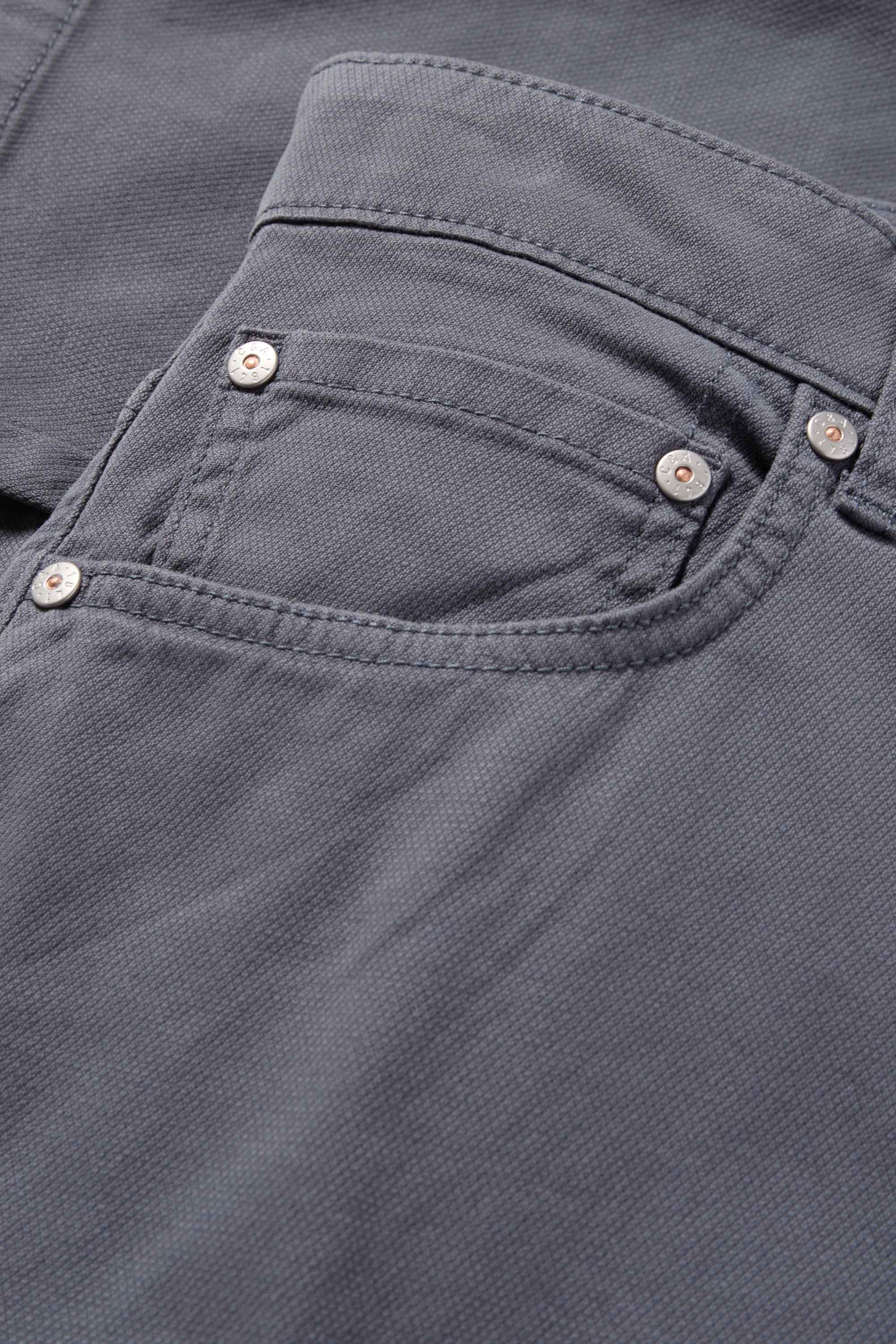 Trousers - slim fit - textured dark gray