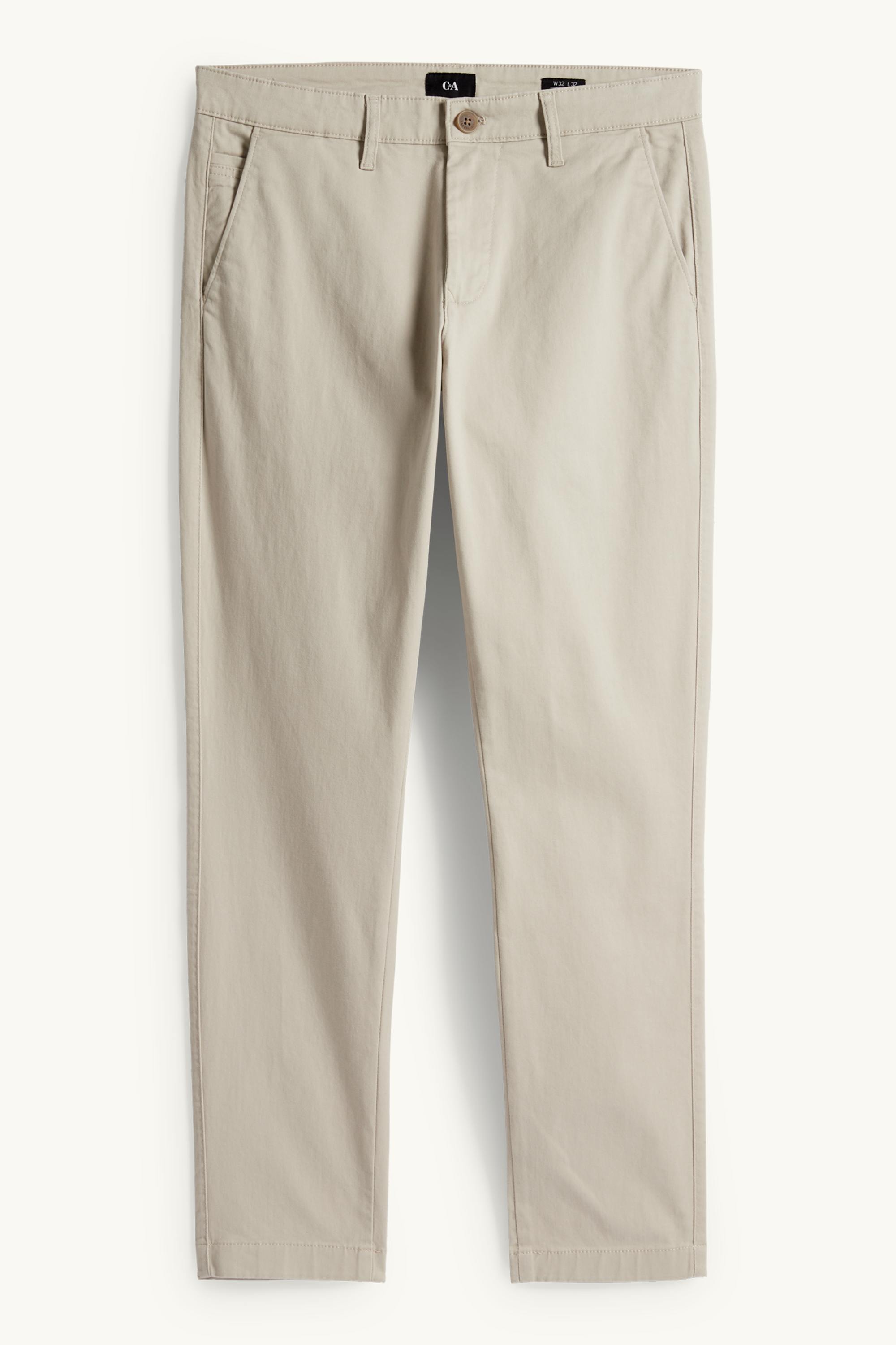 Chinos - slim fit light beige