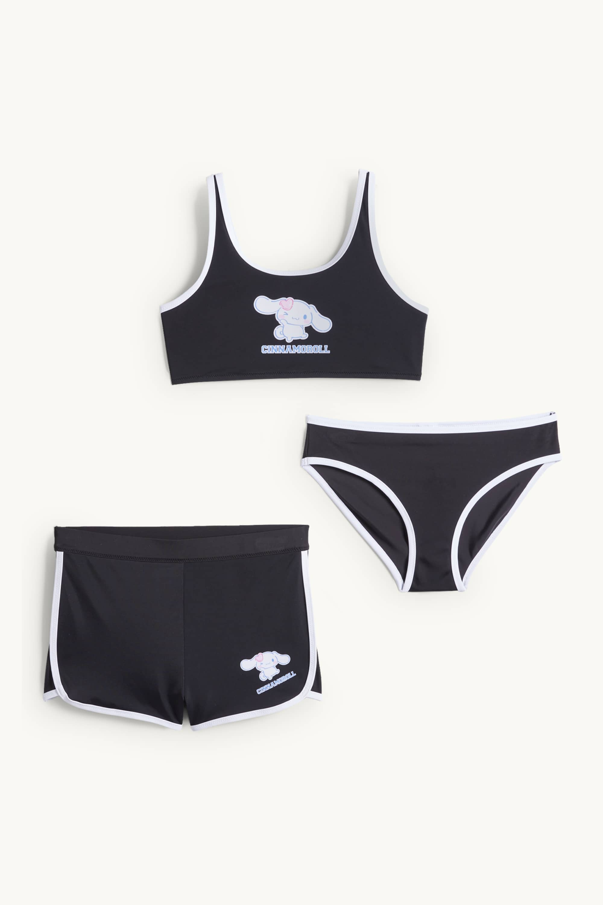 Cinnamoroll - bikini and swim shorts - LYCRA® XTRA LIFE™ black