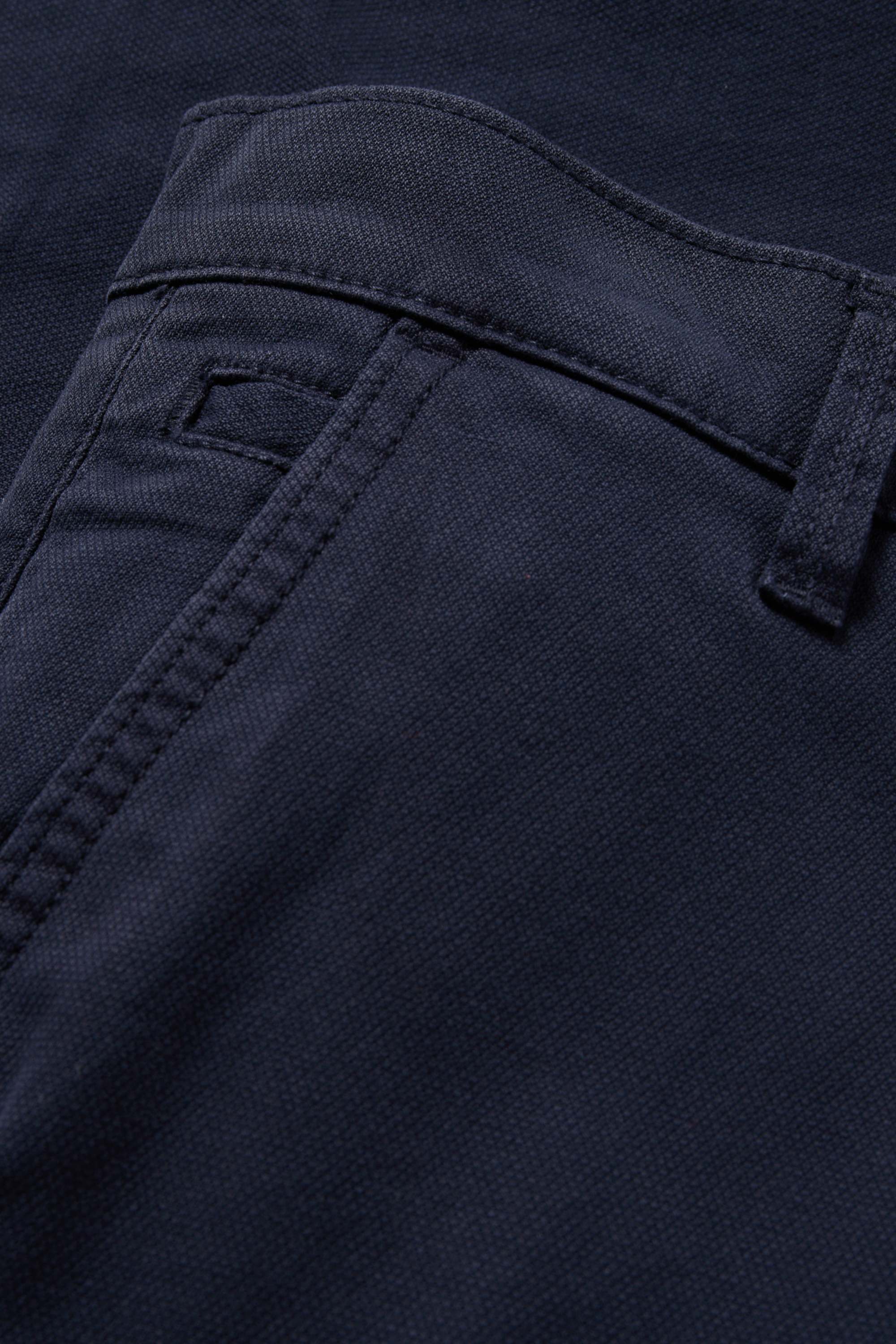 Cargo trousers - tapered fit - textured dark blue