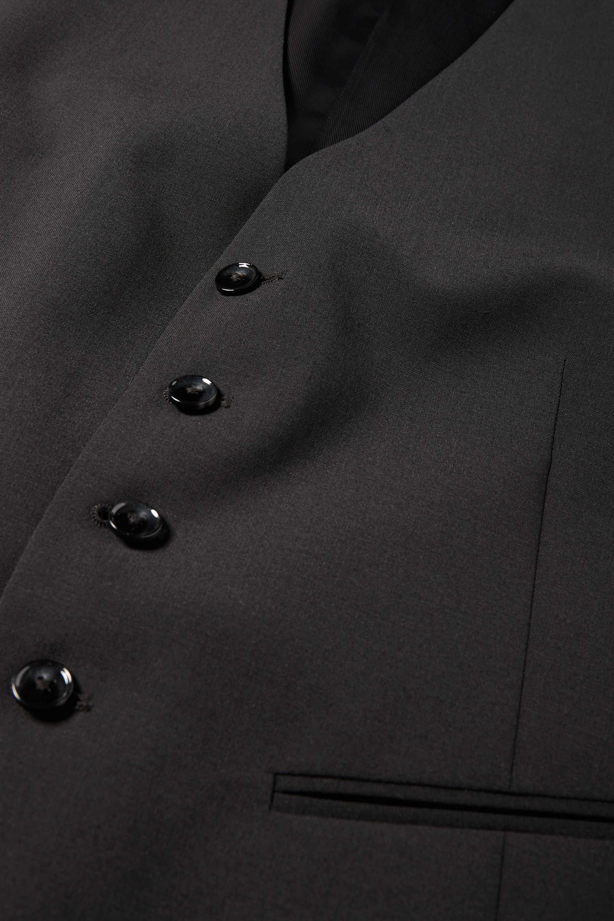 Waistcoat - regular fit - Flex - wool blend black