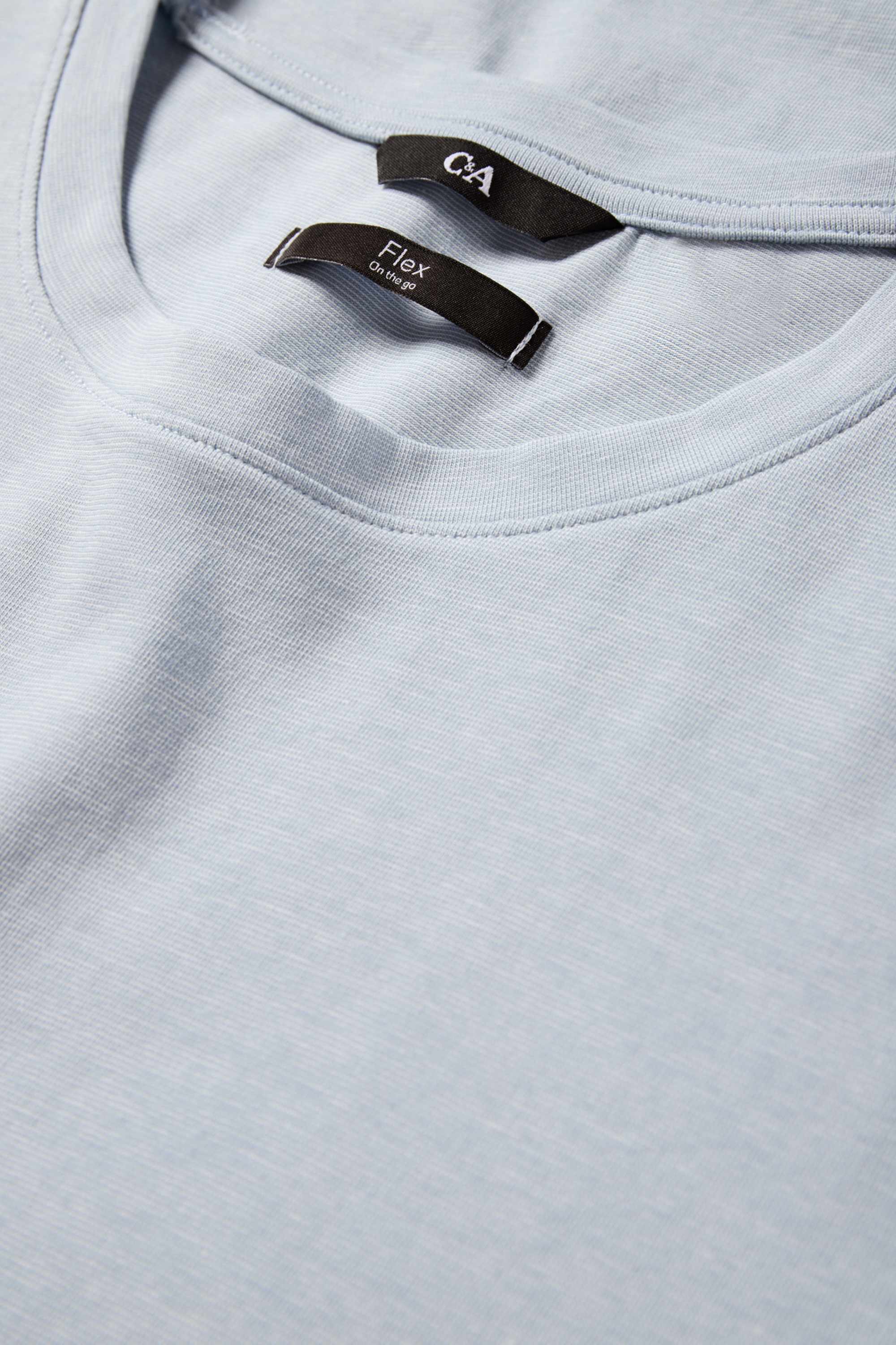 T-shirt - slim fit - Flex light blue