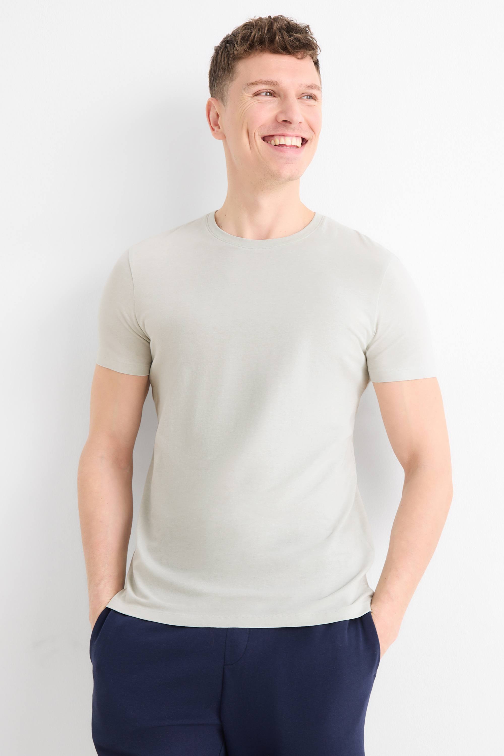 T-shirt - slim fit - Flex light gray (2)