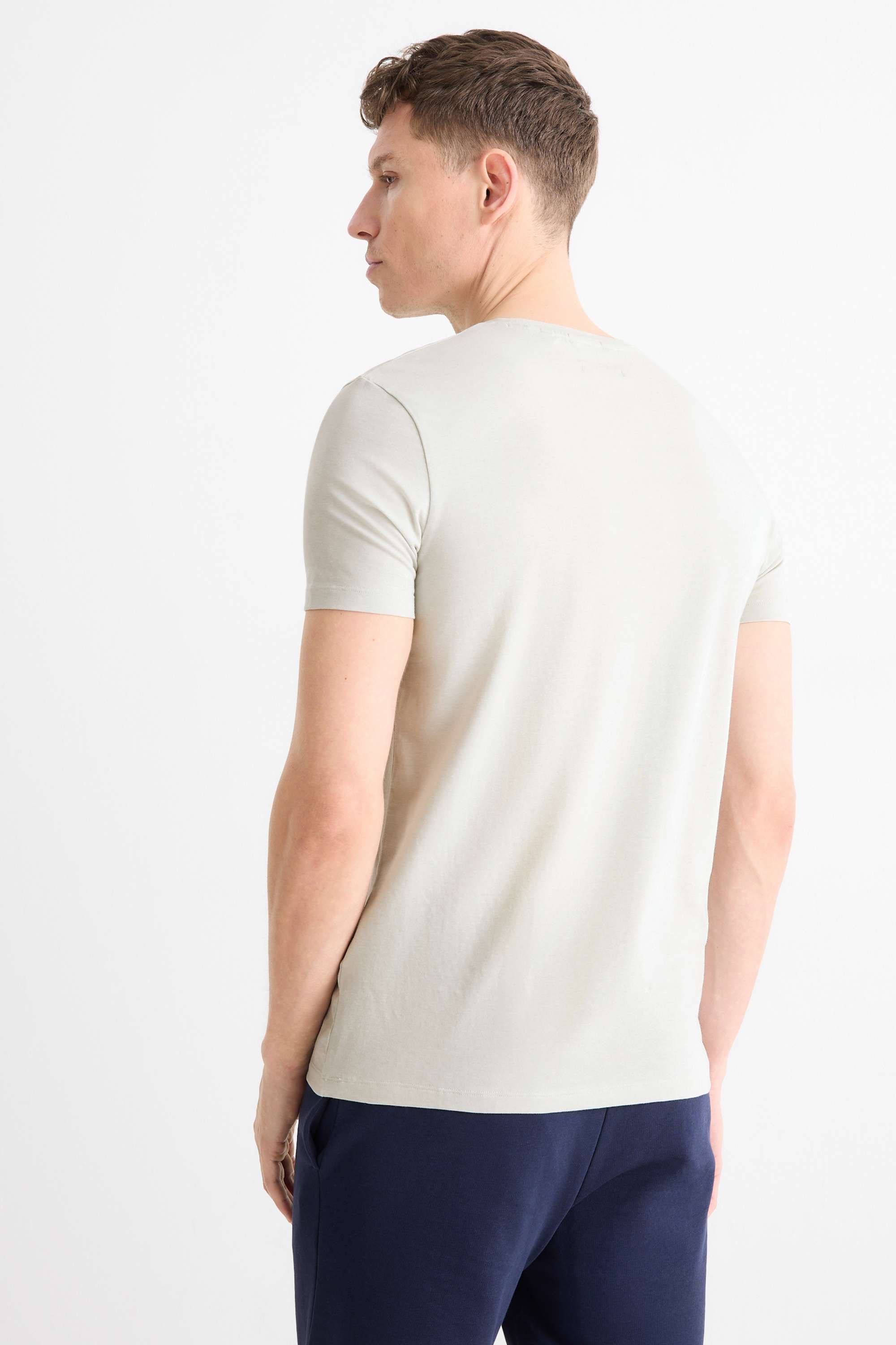 T-shirt - slim fit - Flex light gray (2)