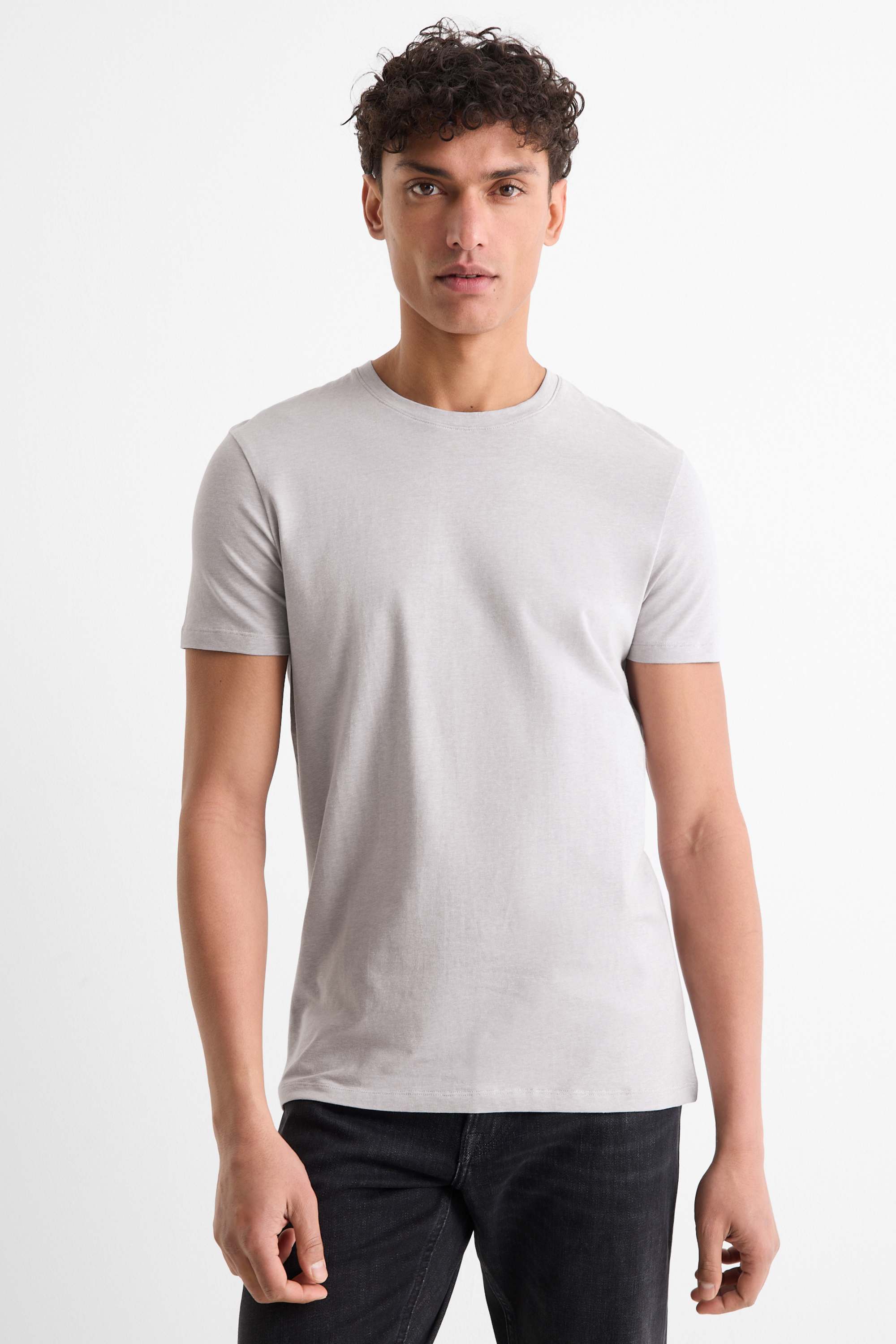 T-shirt - slim fit - Flex light gray (4)