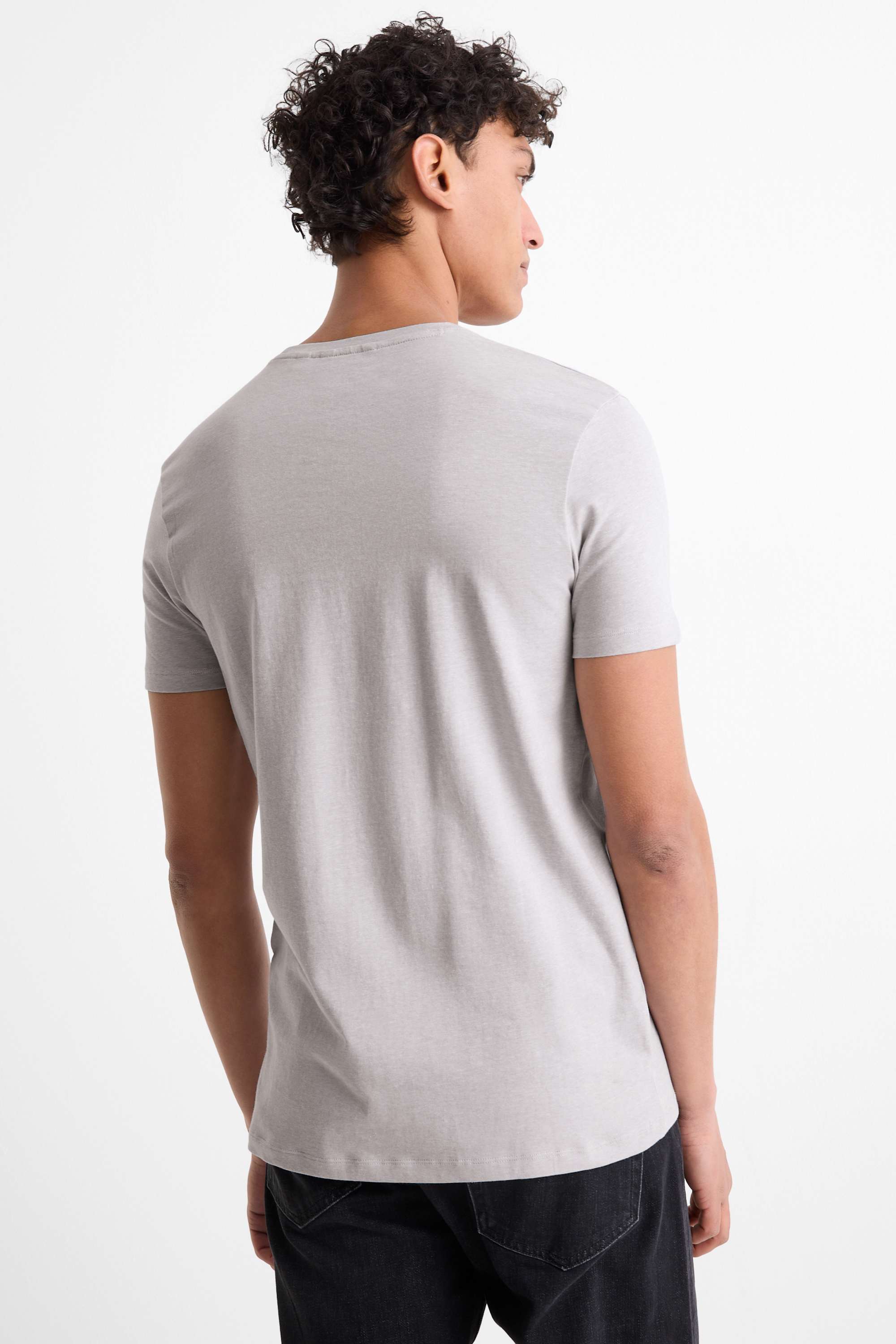 T-shirt - slim fit - Flex light gray (4)
