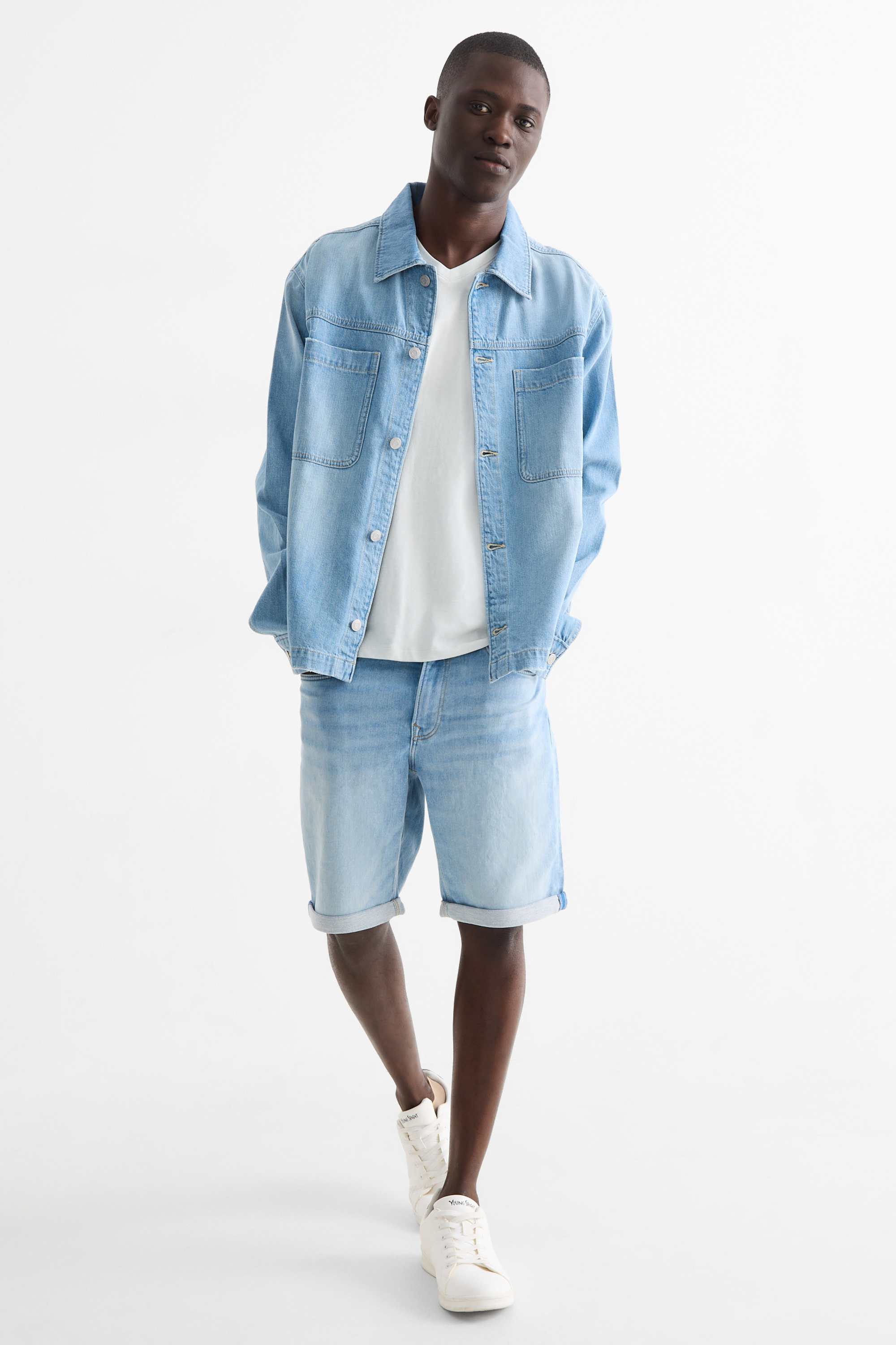 T-shirt - slim fit - Flex light gray