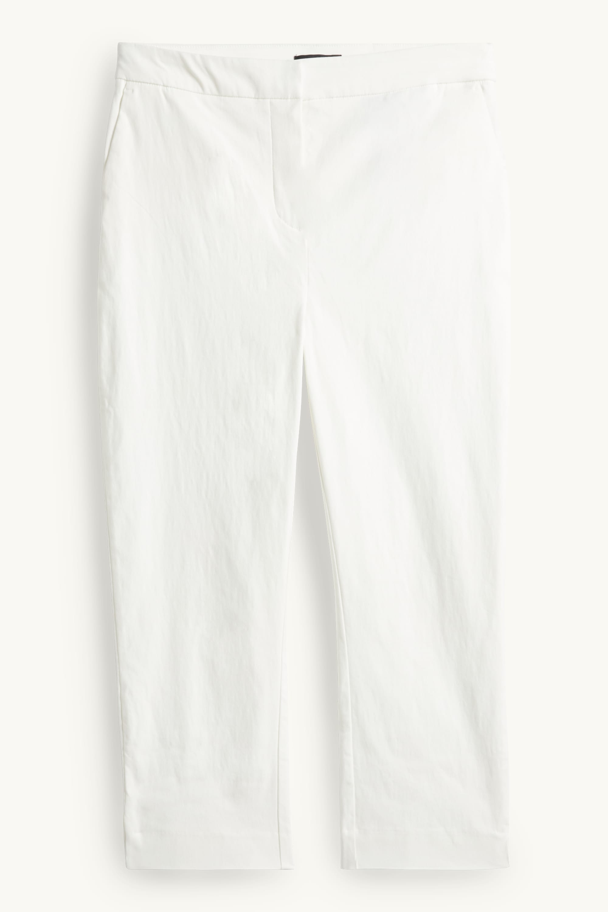 Capri trousers - mid-rise waist - slim fit cremewhite