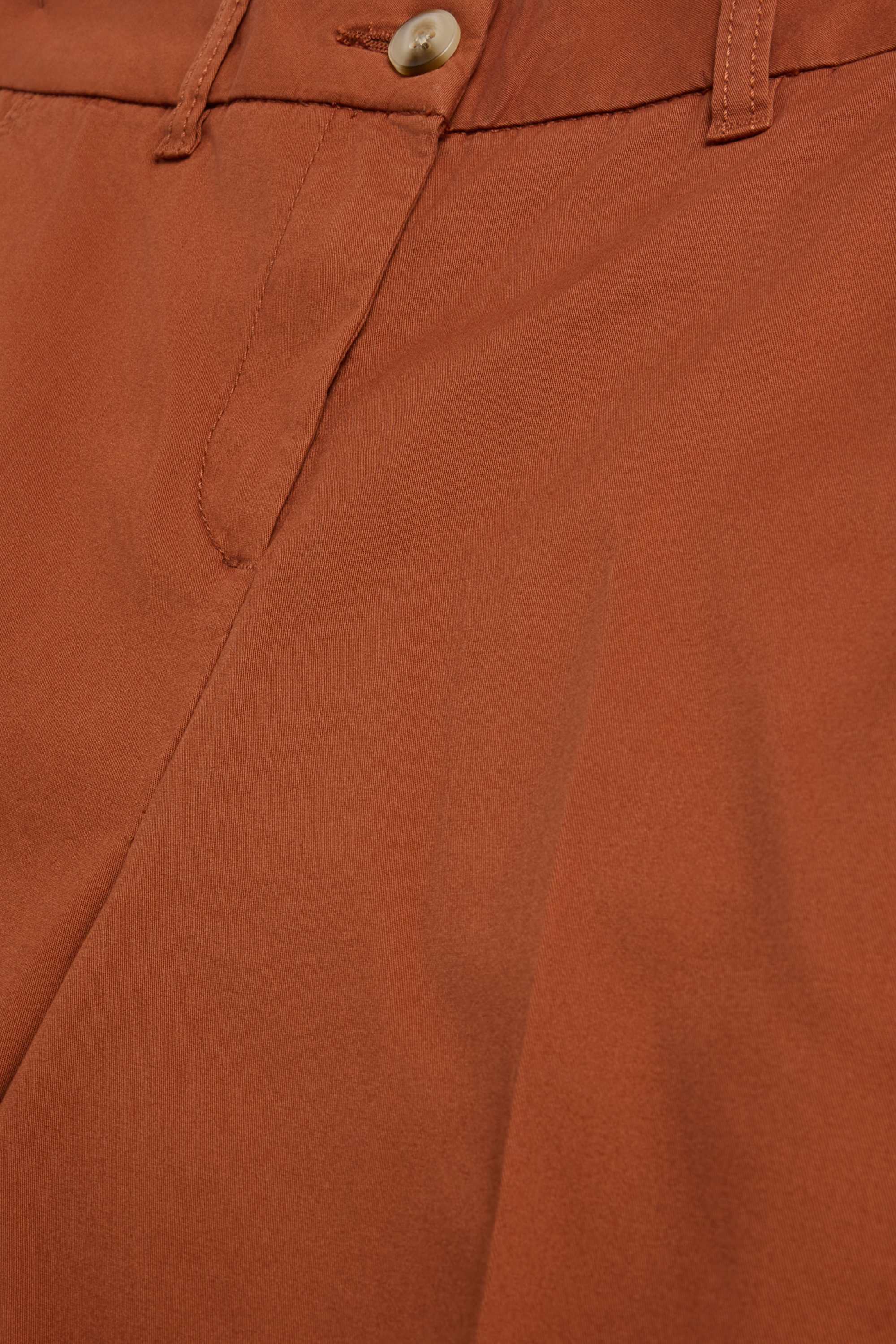 Basic Bermuda shorts - mid-rise waist brown