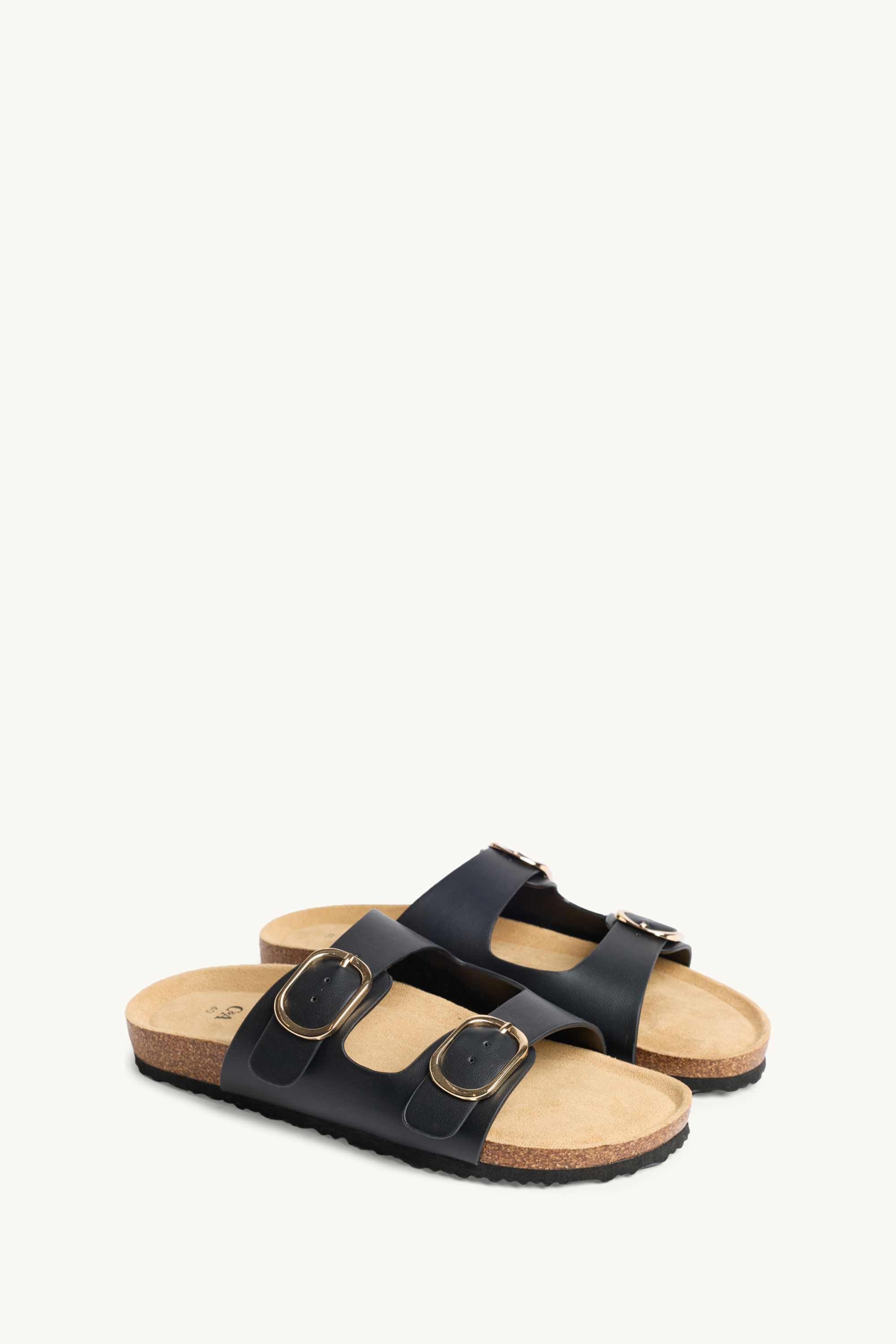 Sandals - faux leather black