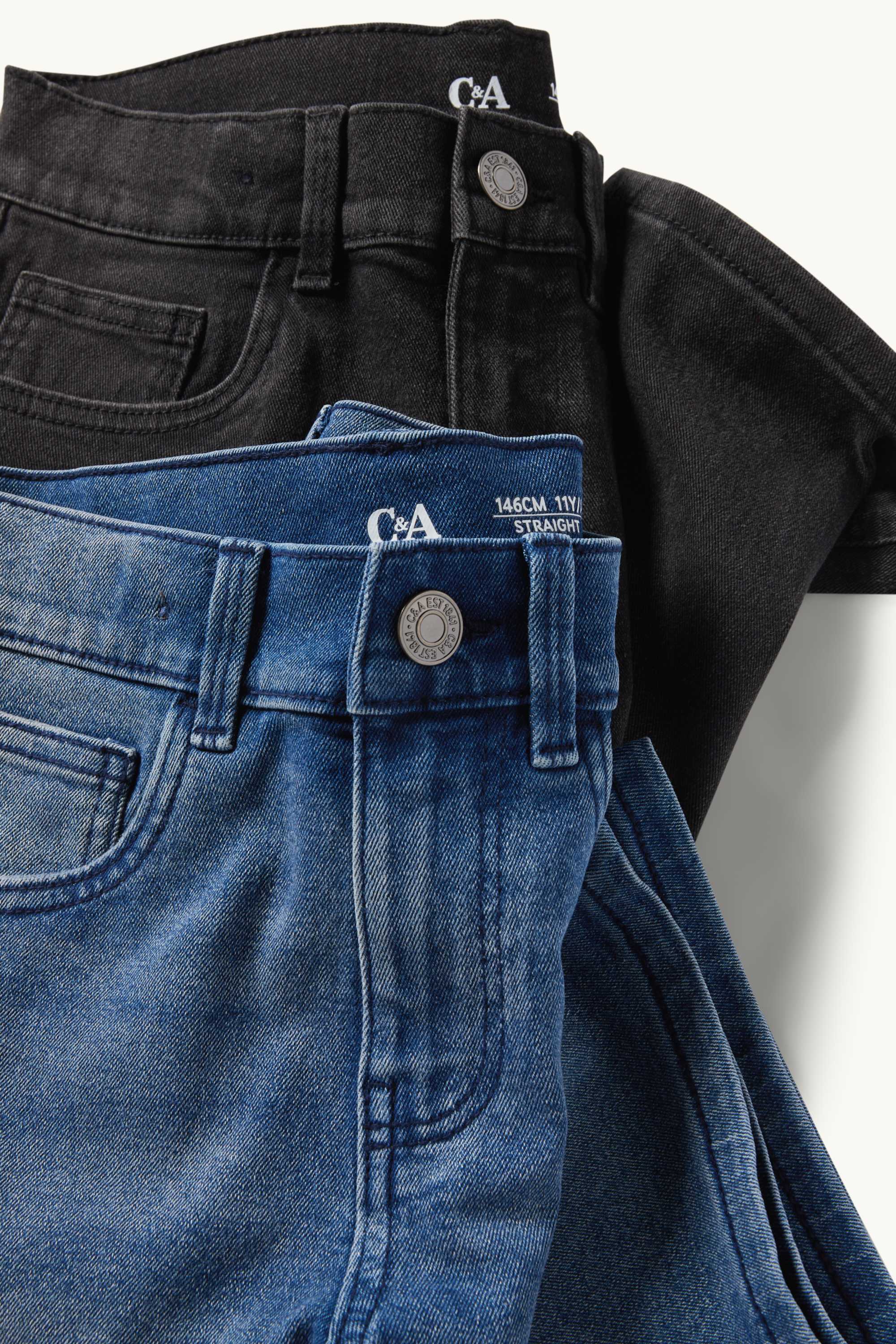Multipack of 2 - denim Bermuda shorts blue / black