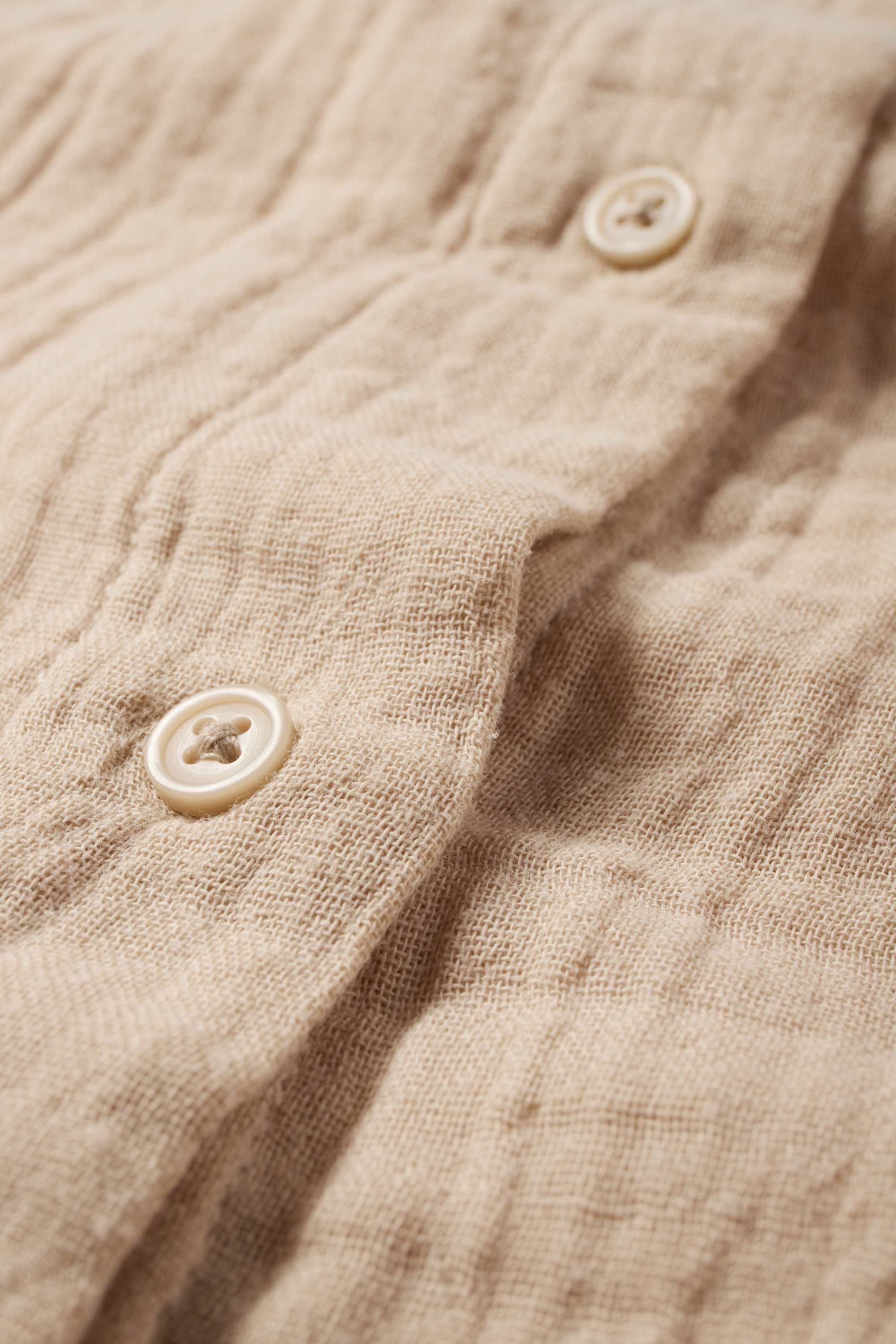 Cheesecloth blouse beige