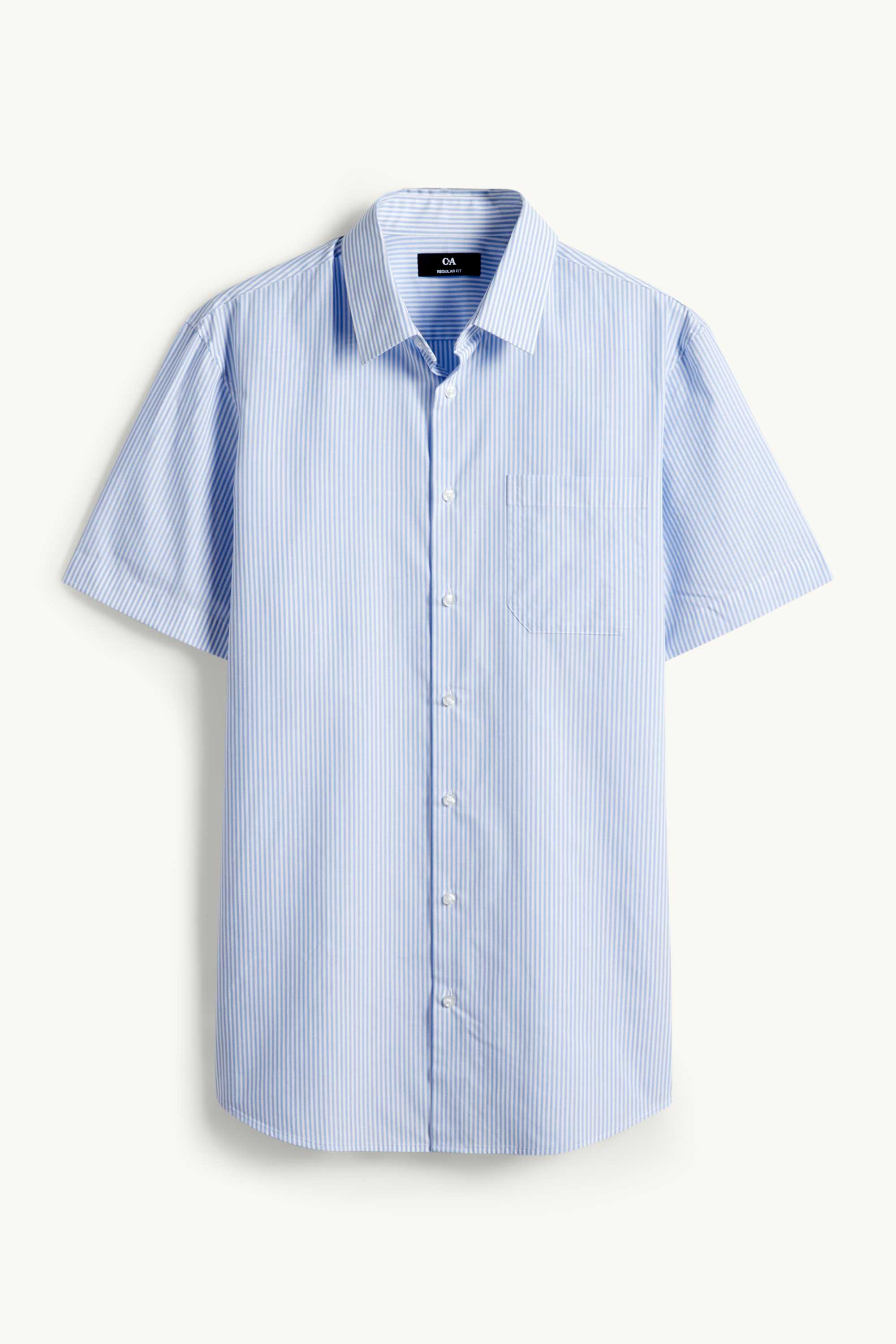 Business shirt - regular fit - kent collar - striped light blue