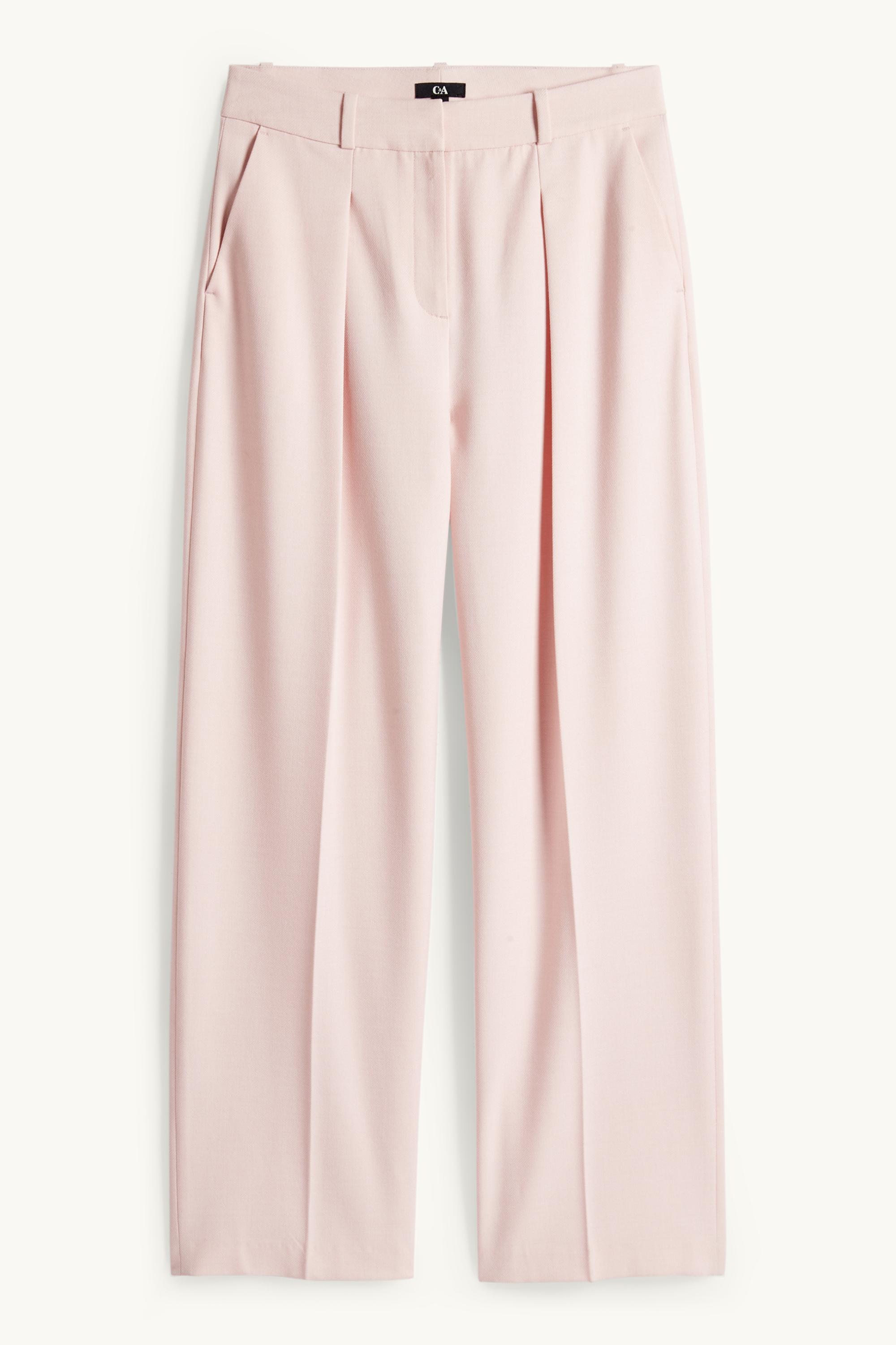 Business trousers - high-rise waist - regular fit rose