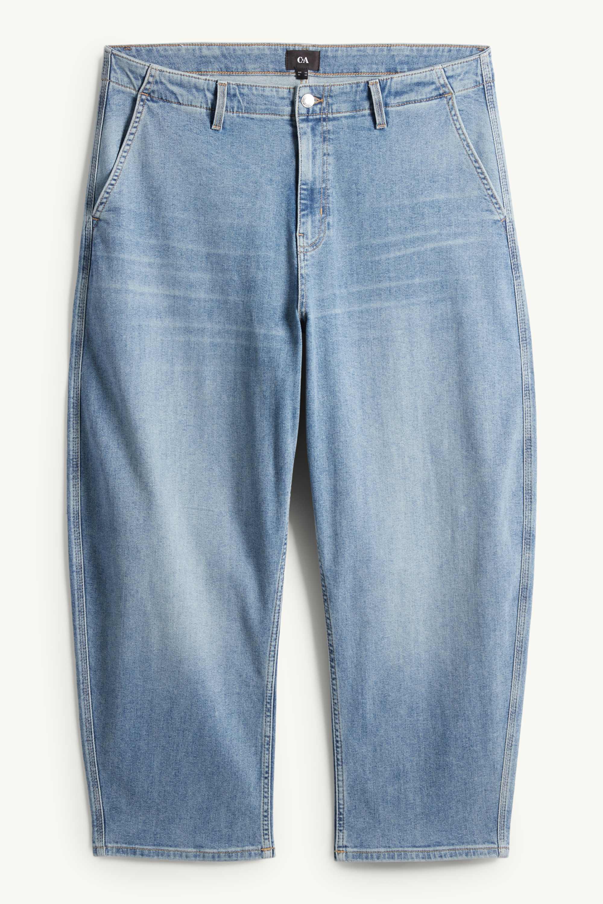 Balloon jeans - high waist blue denim