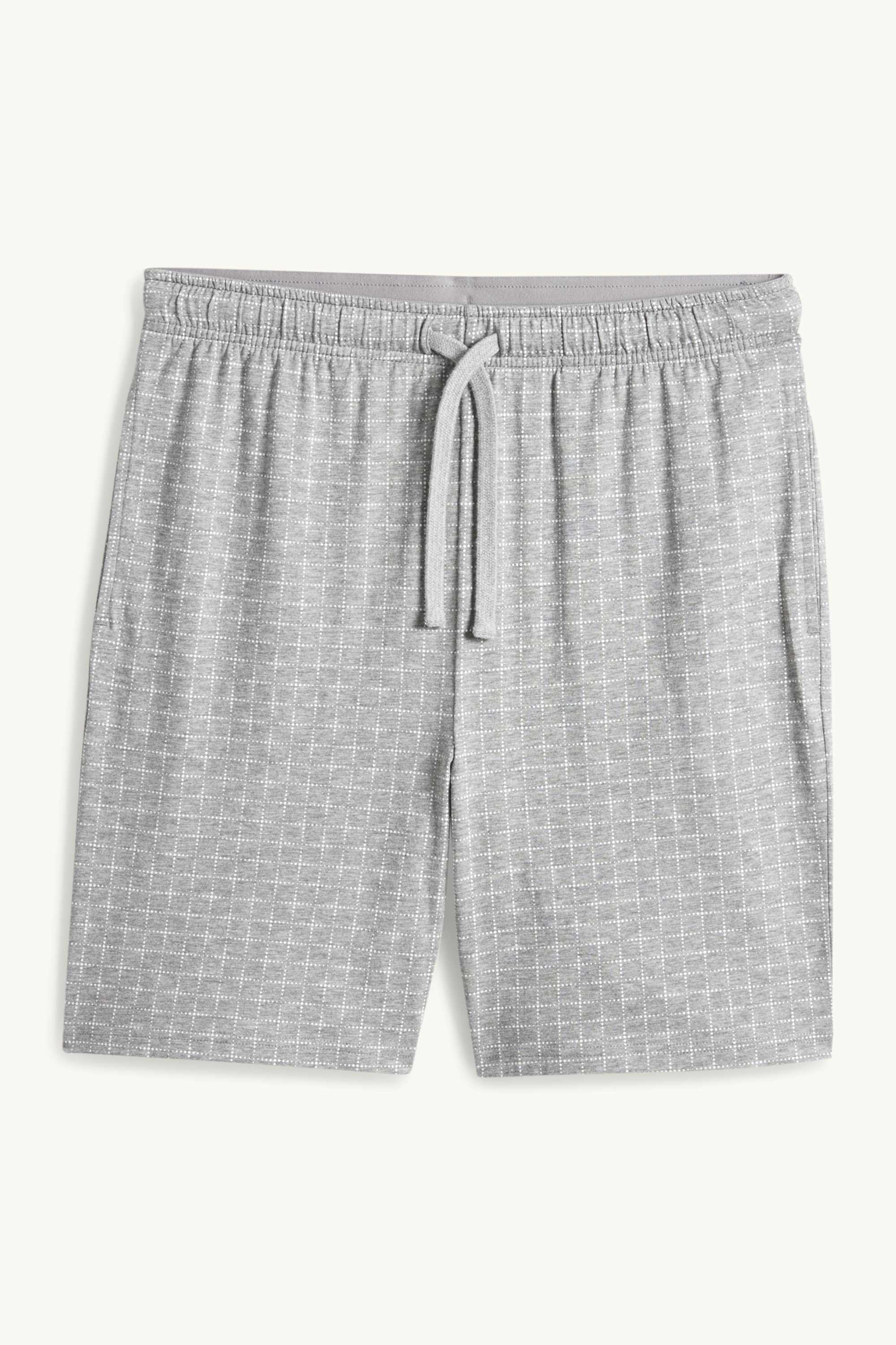 Pyjama shorts - check gray