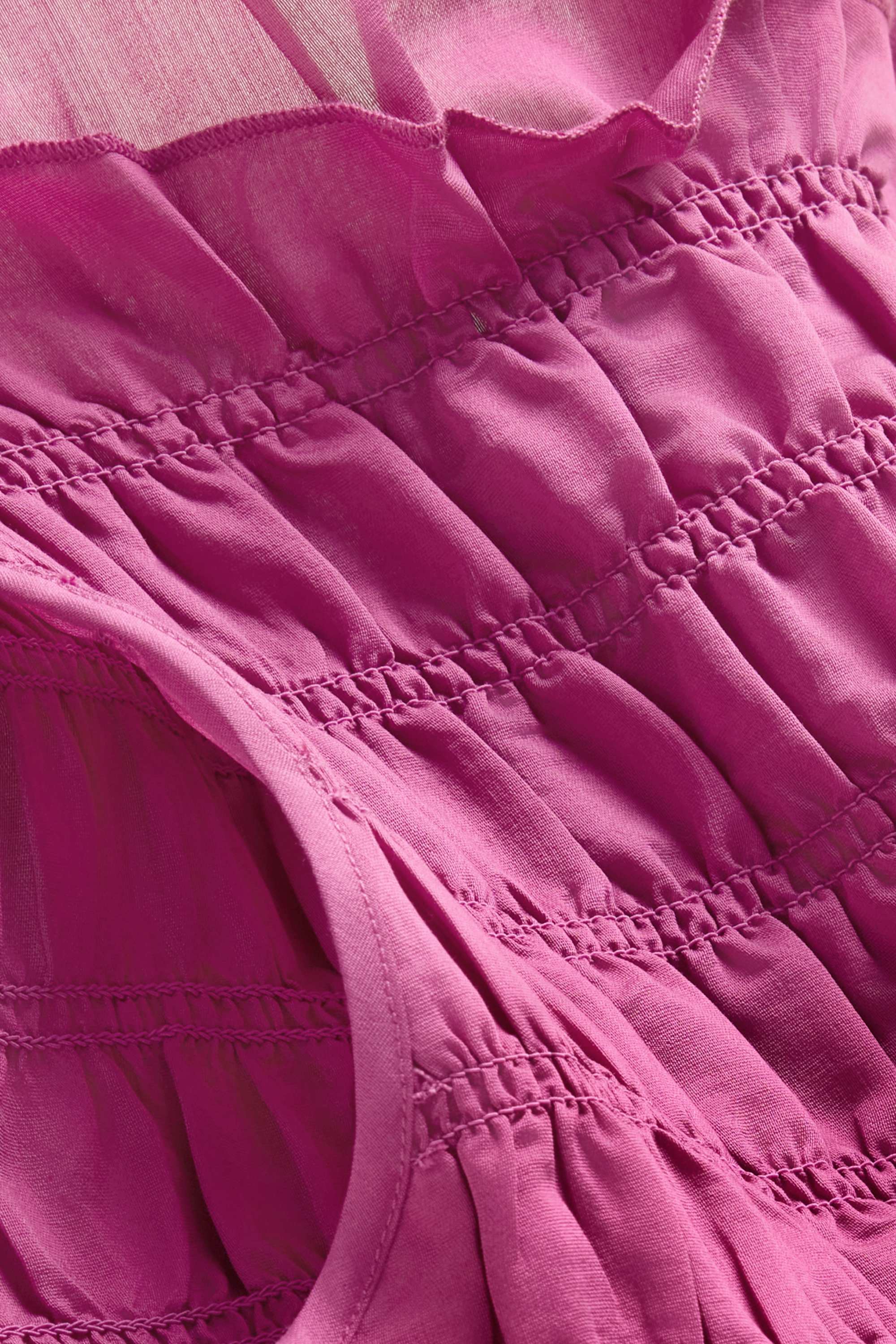 Blouse - smocked pink / pink