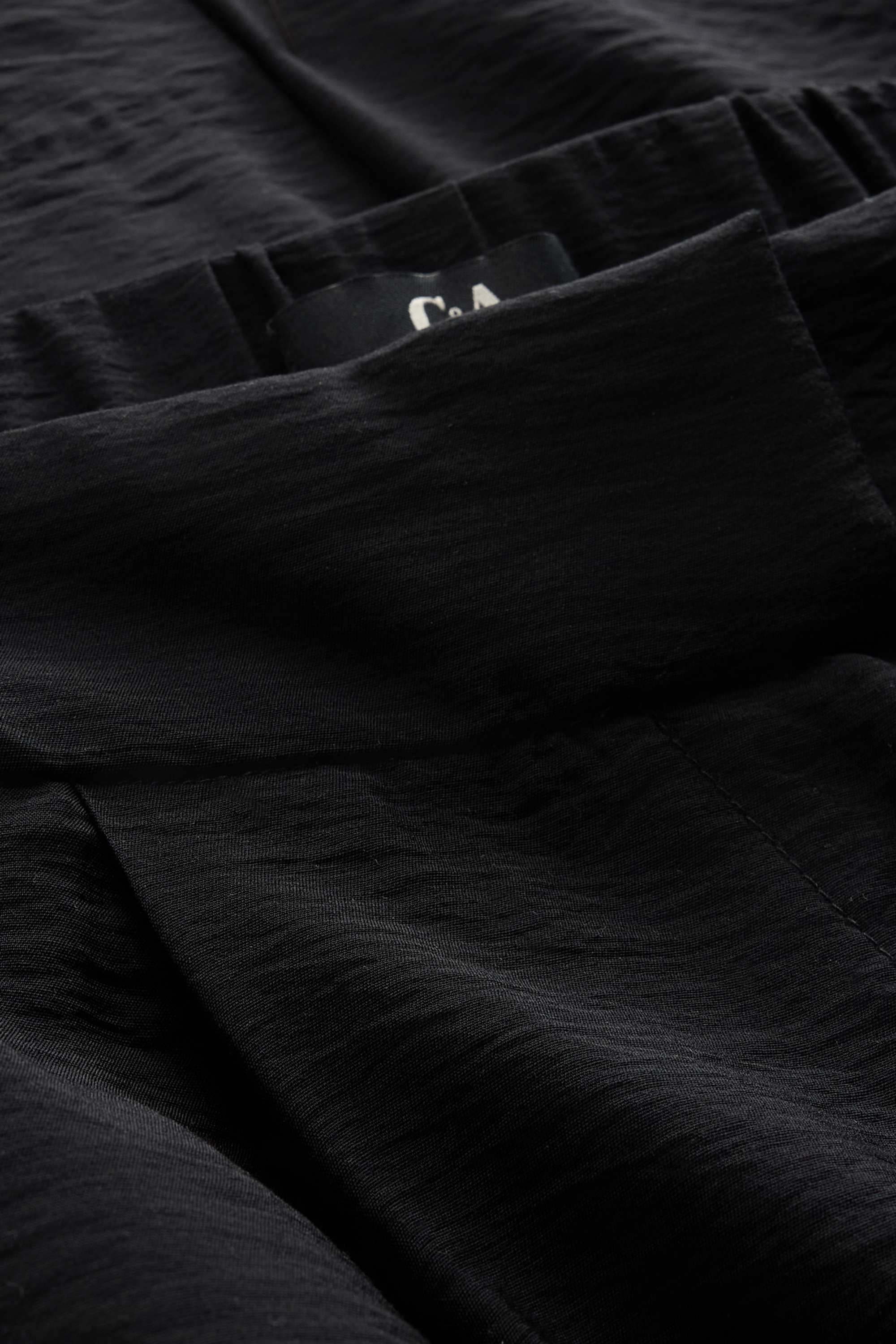 Cloth trousers - high waist - wide leg black