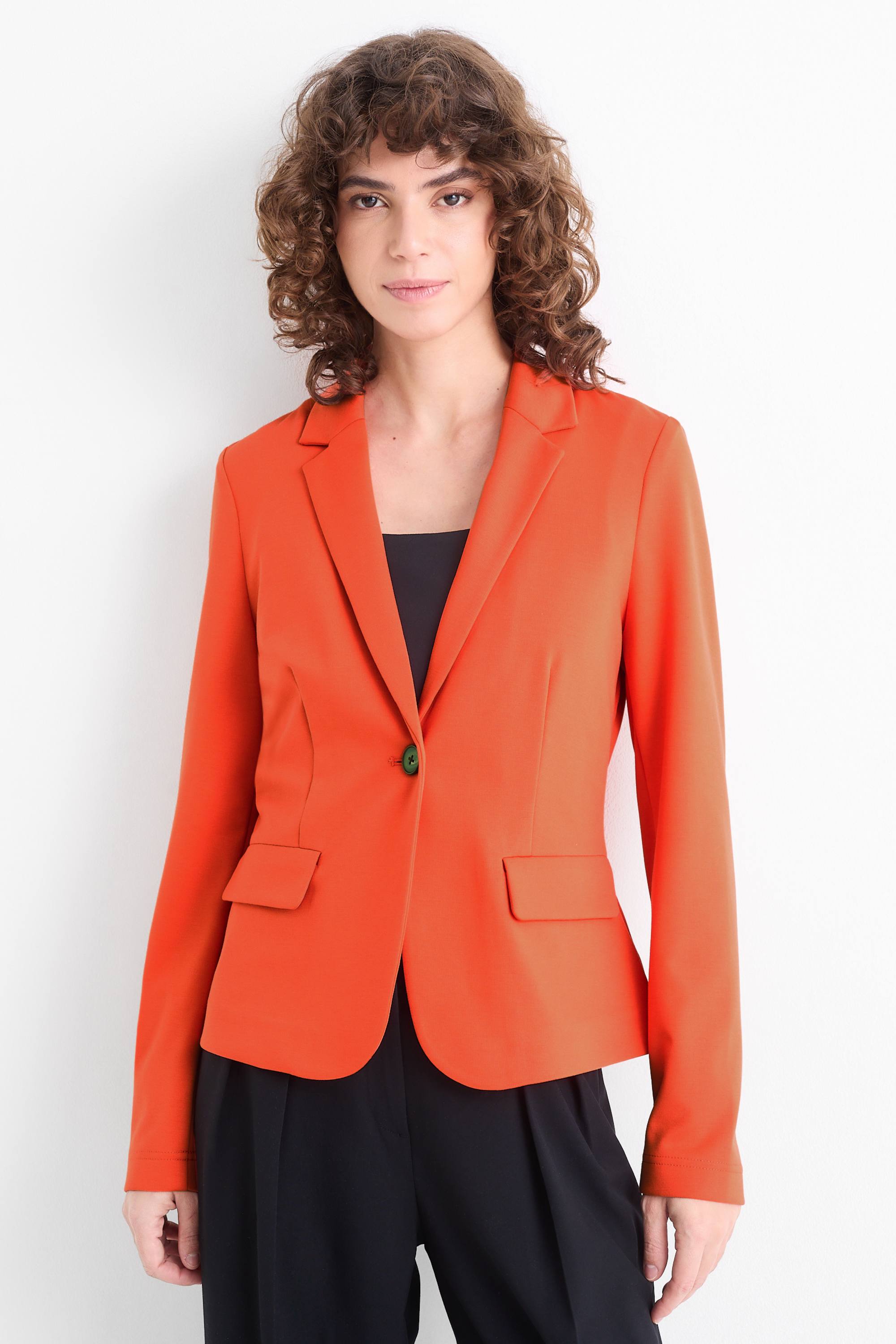 Jersey blazer - regular fit orange