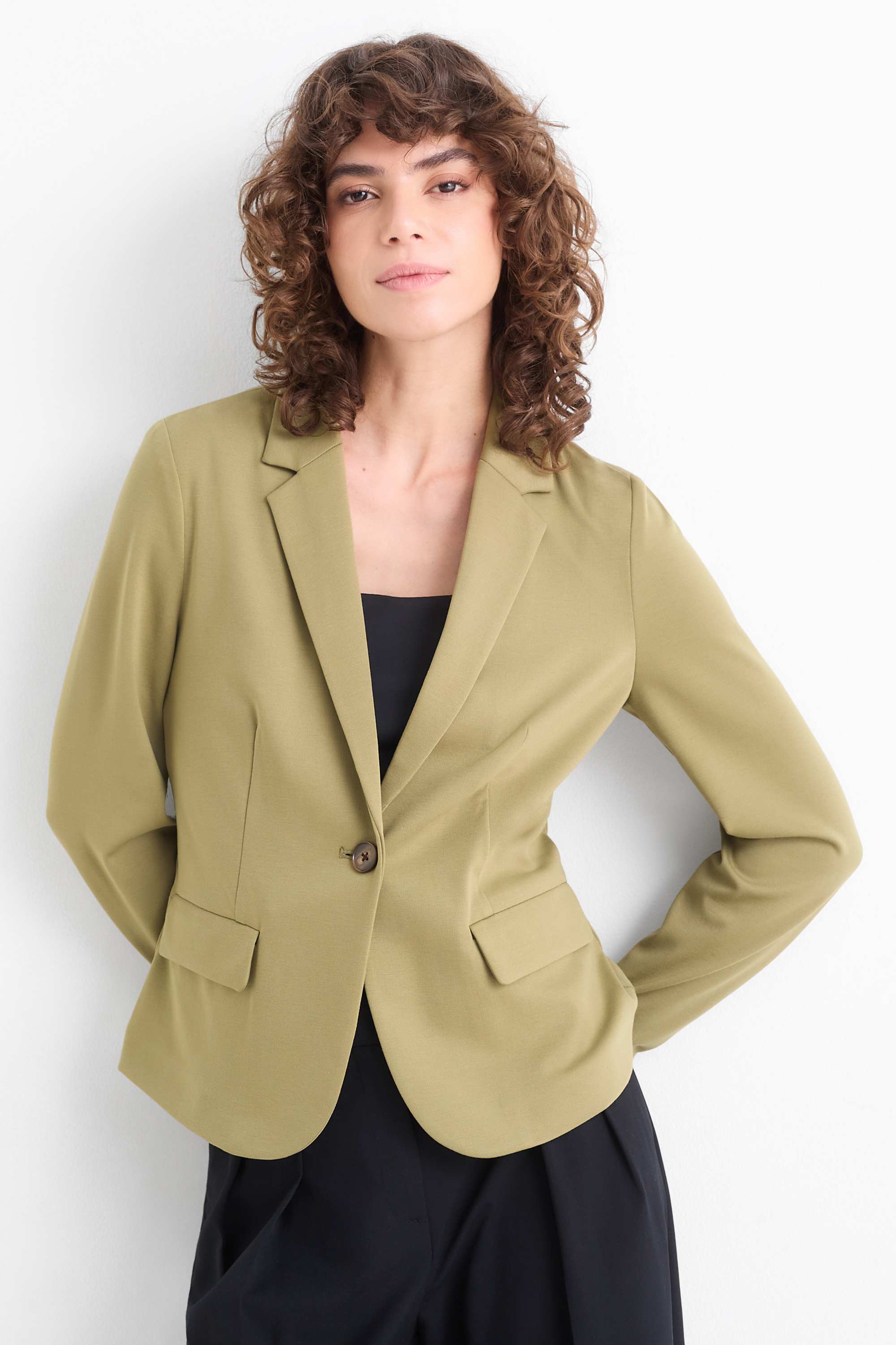 Jersey blazer - regular fit green