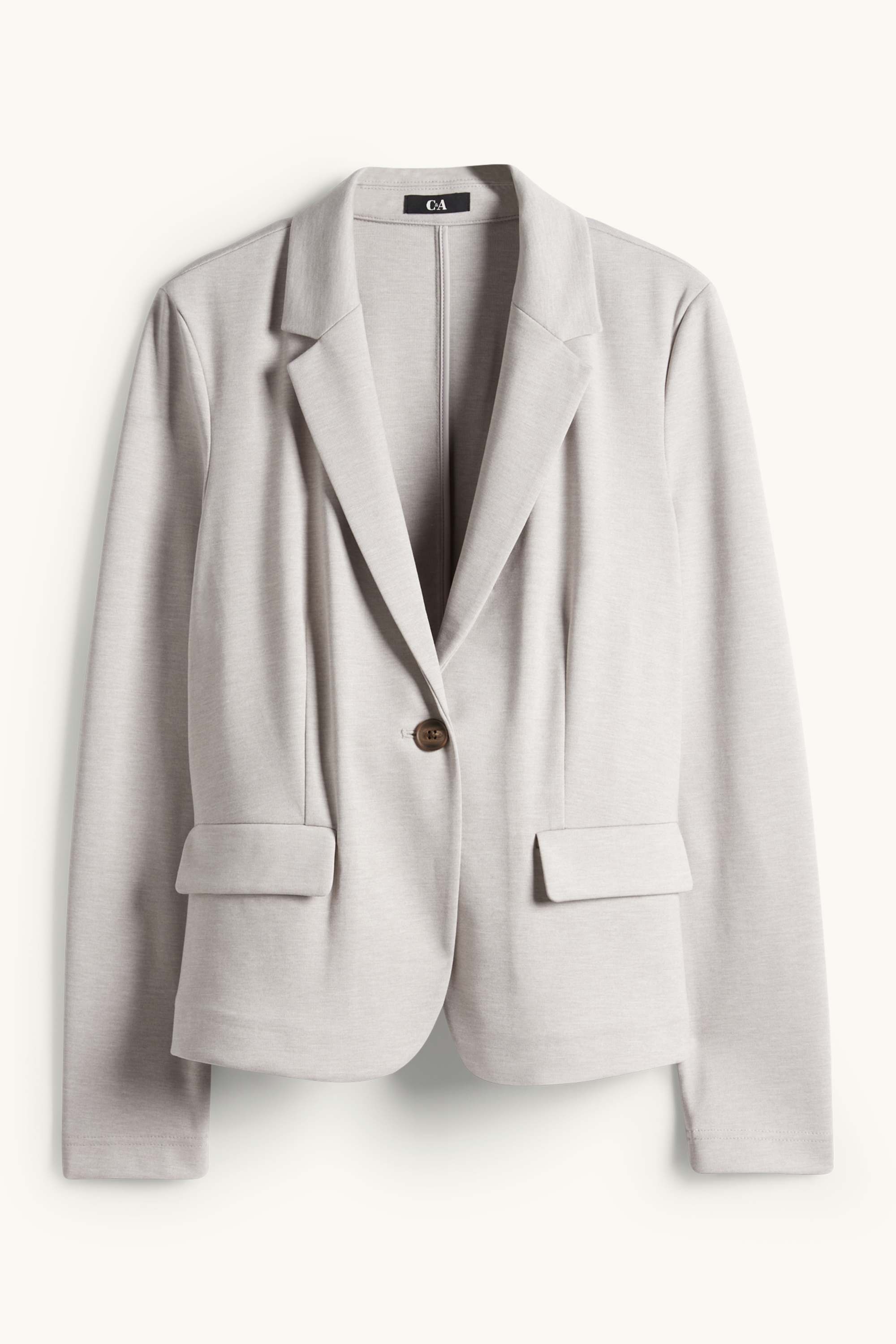 Jersey blazer - regular fit light gray