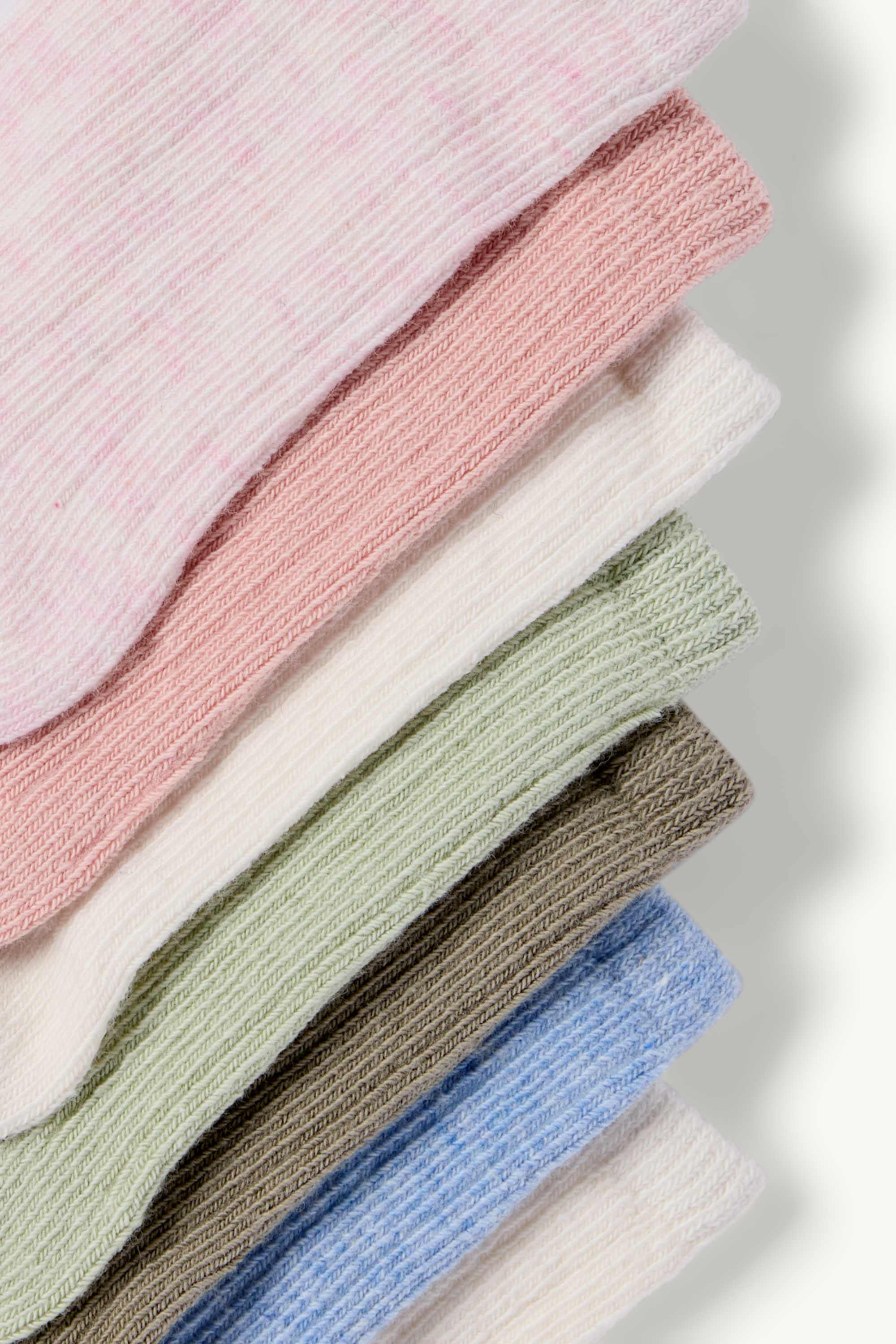 Multipack of 7 - baby socks - ribbed multicoloured
