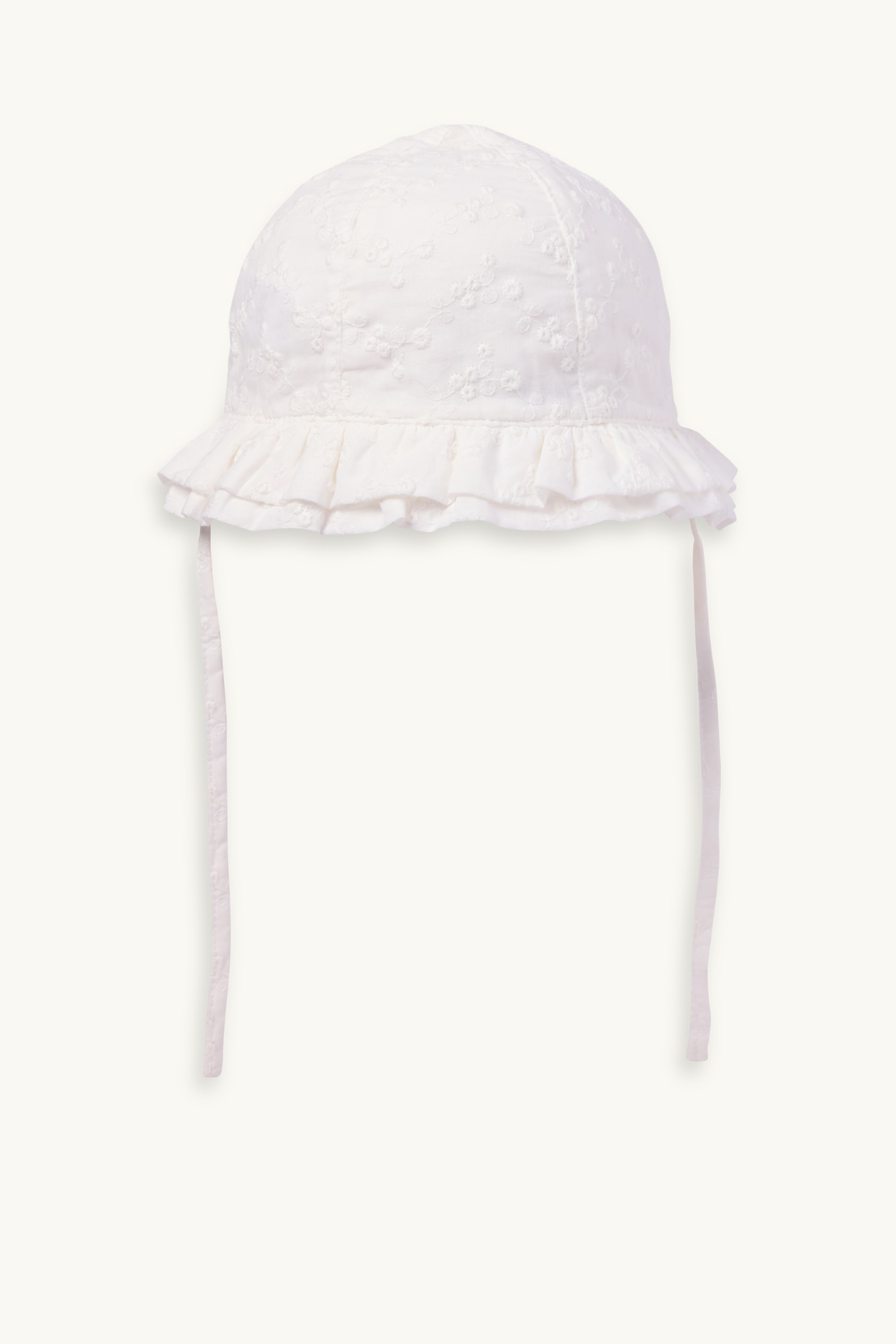 Baby hat - broderie anglaise white