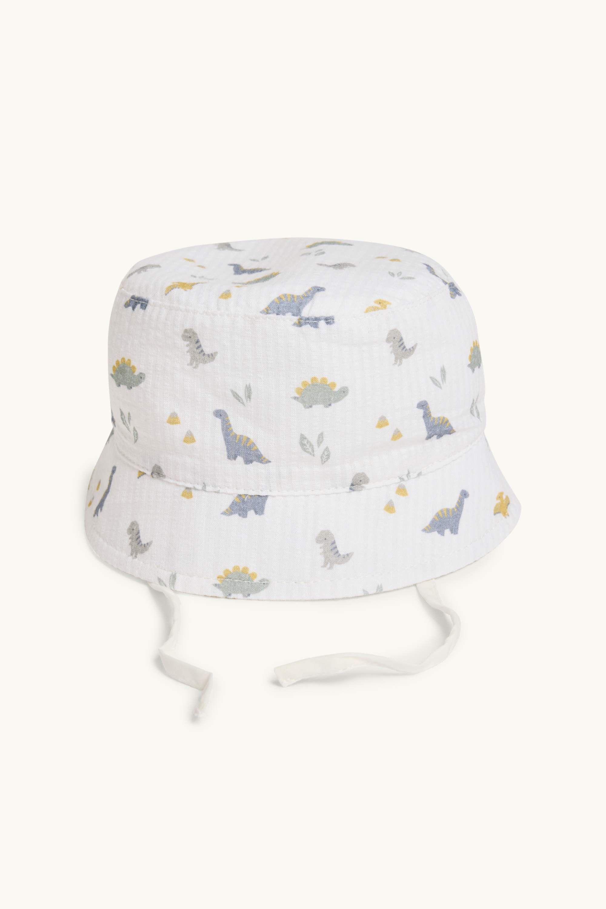 Dino - baby hat - striped white