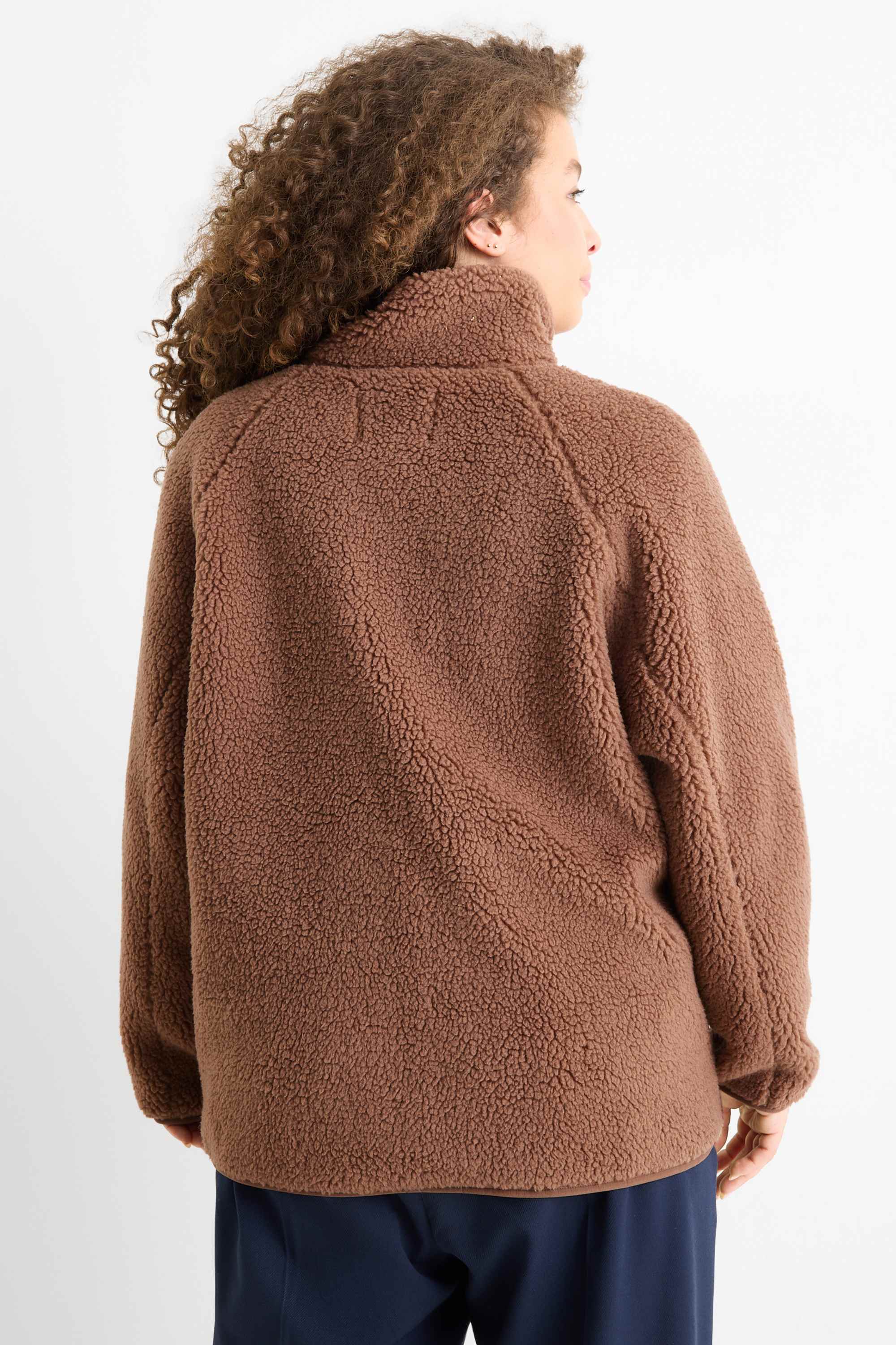 Teddy fur jacket brown