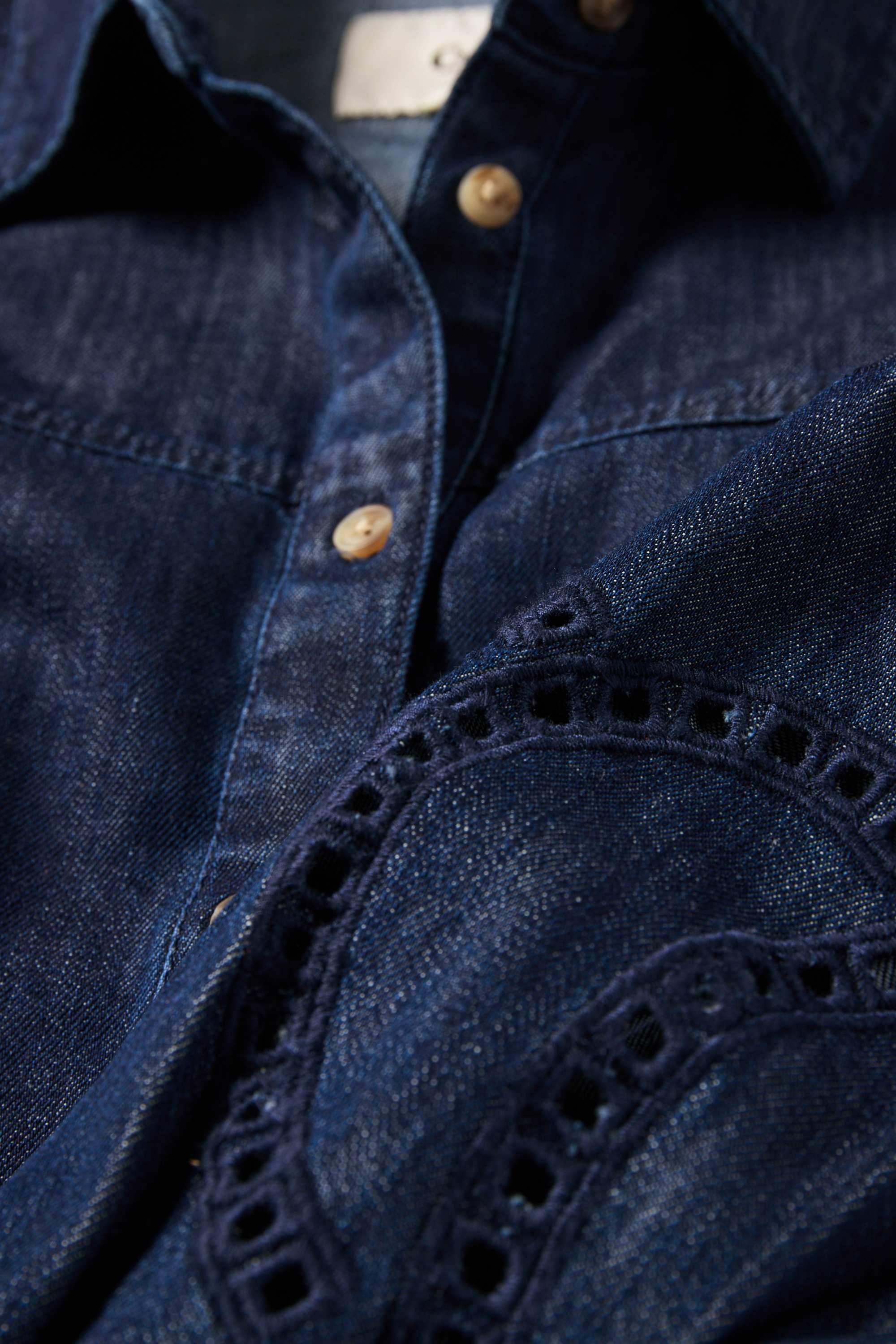 Denim blouse dark blue