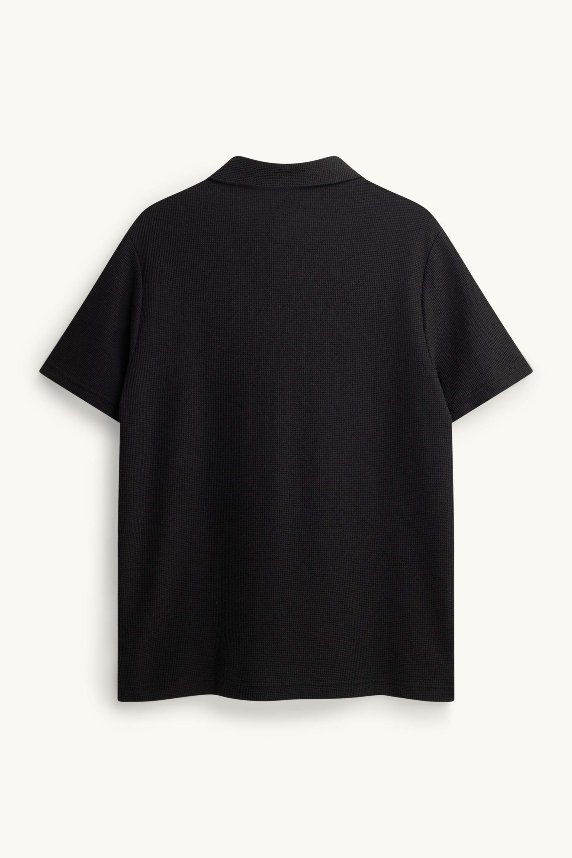 Polo shirt - regular fit - textured black