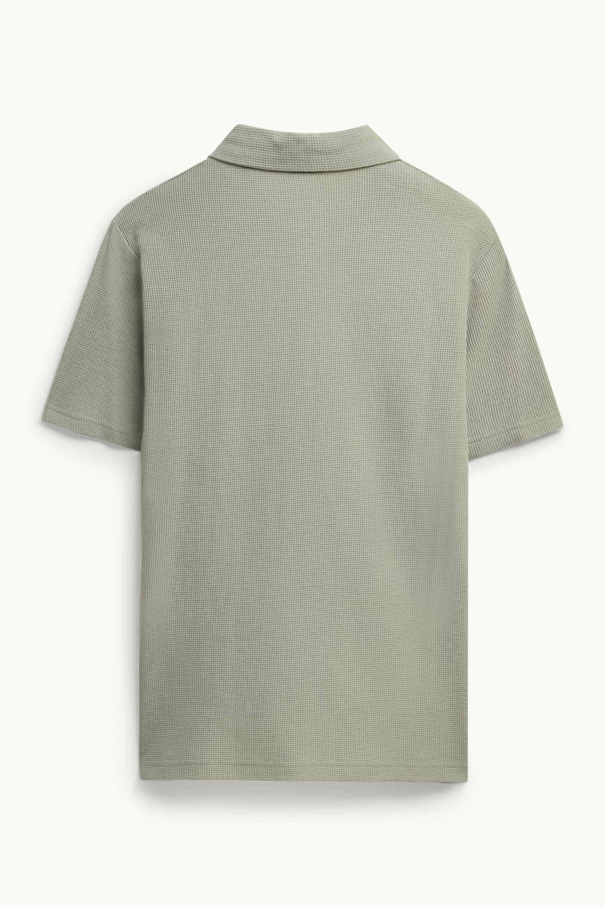 Polo shirt - regular fit - textured light green