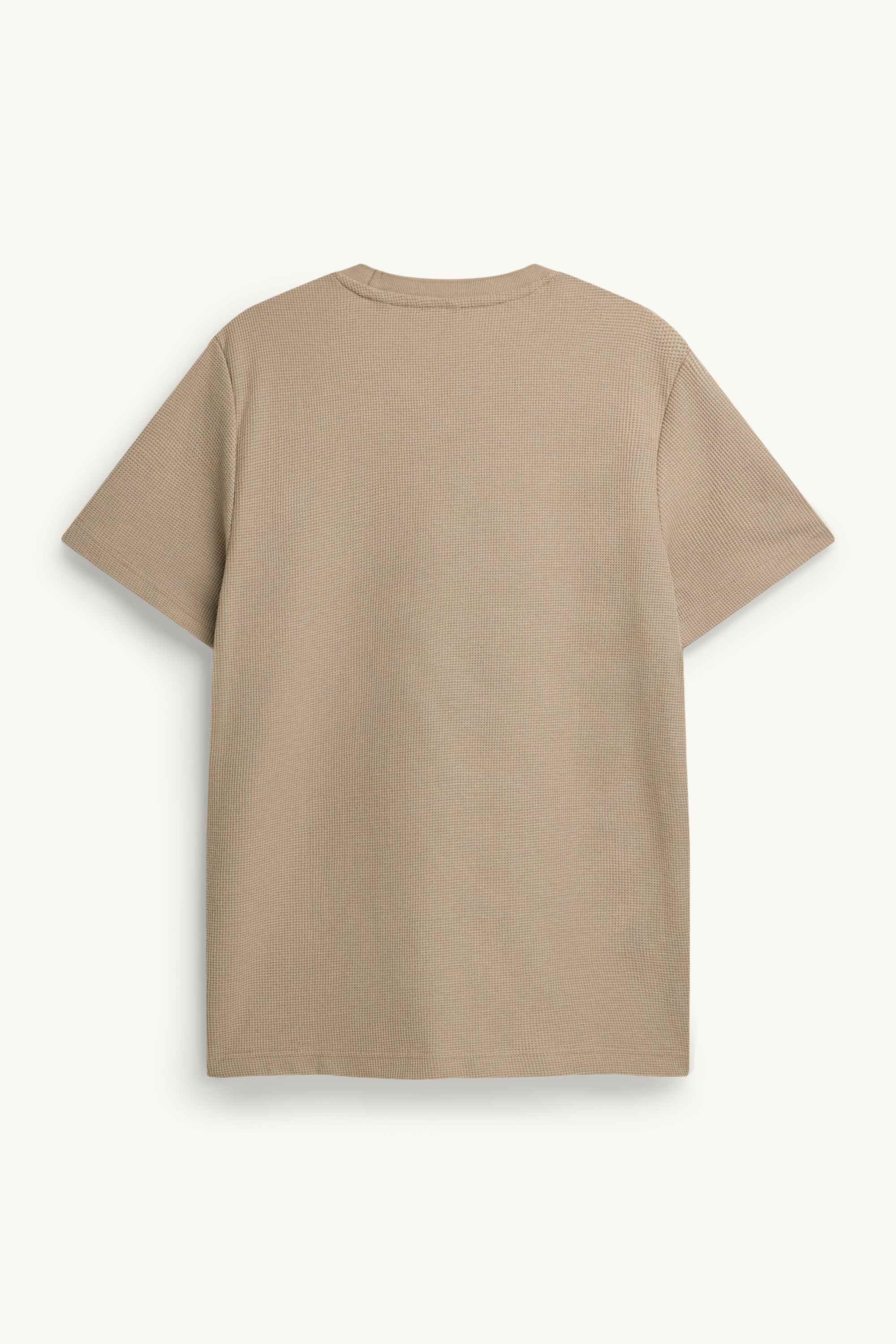 T-shirt - regular fit - textured light brown