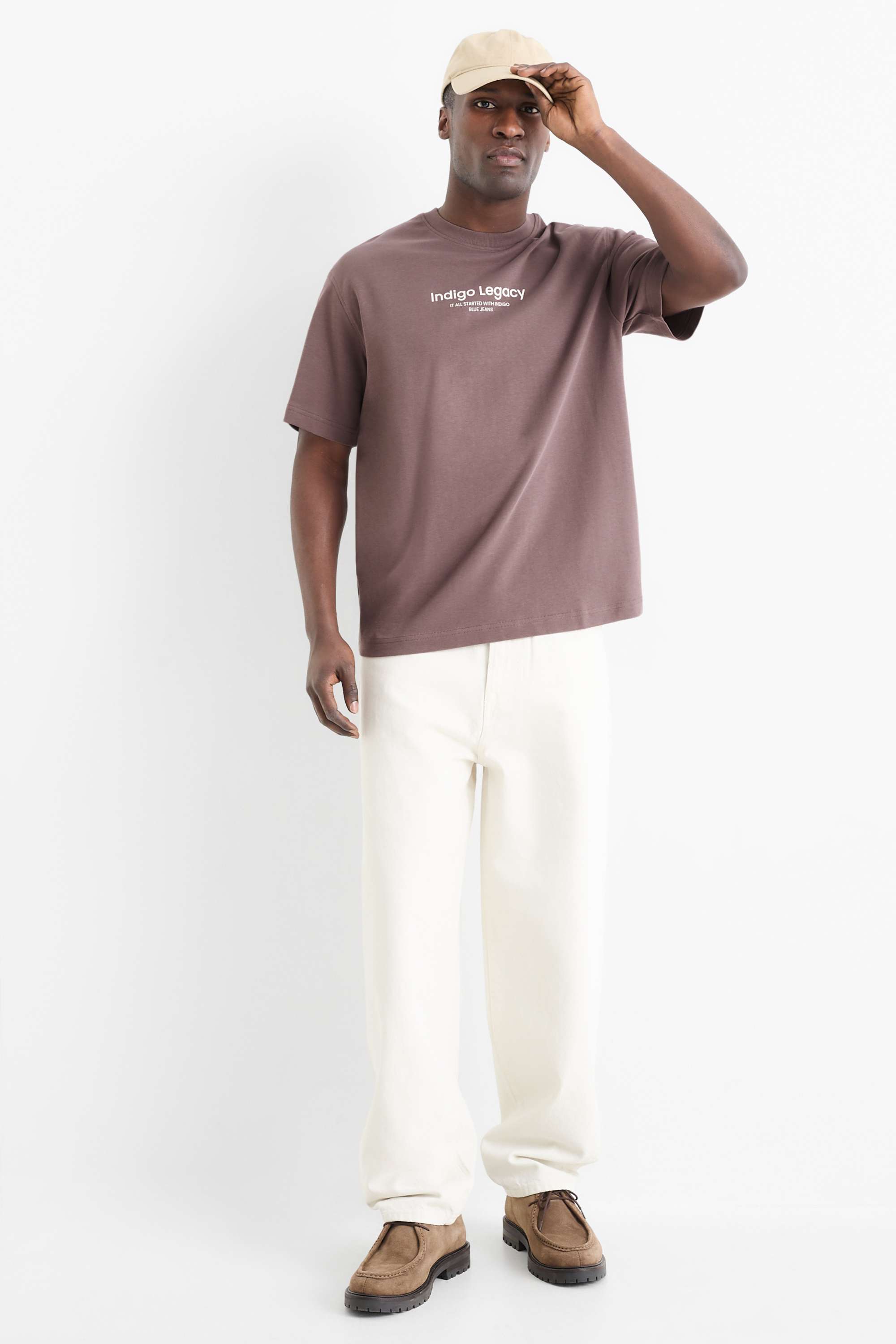 T-shirt - relaxed fit brown