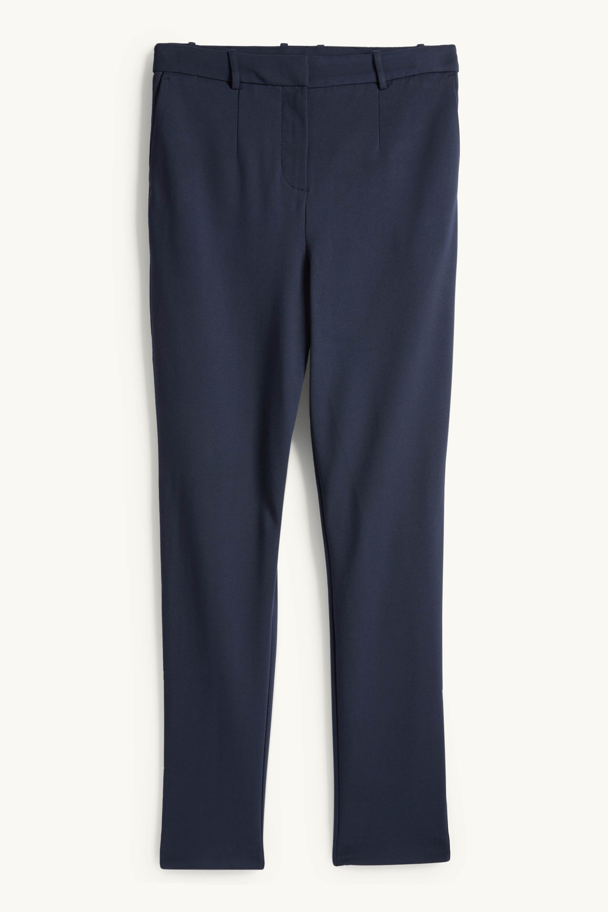 Jersey trousers - high waist - tapered fit dark blue