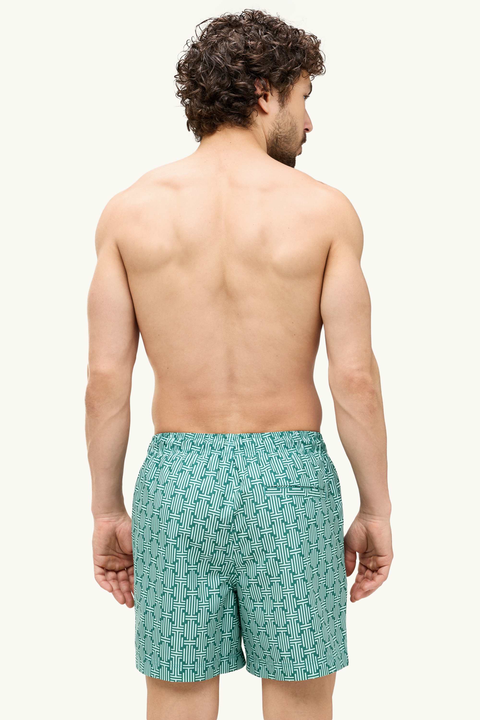Swim shorts - patterned green