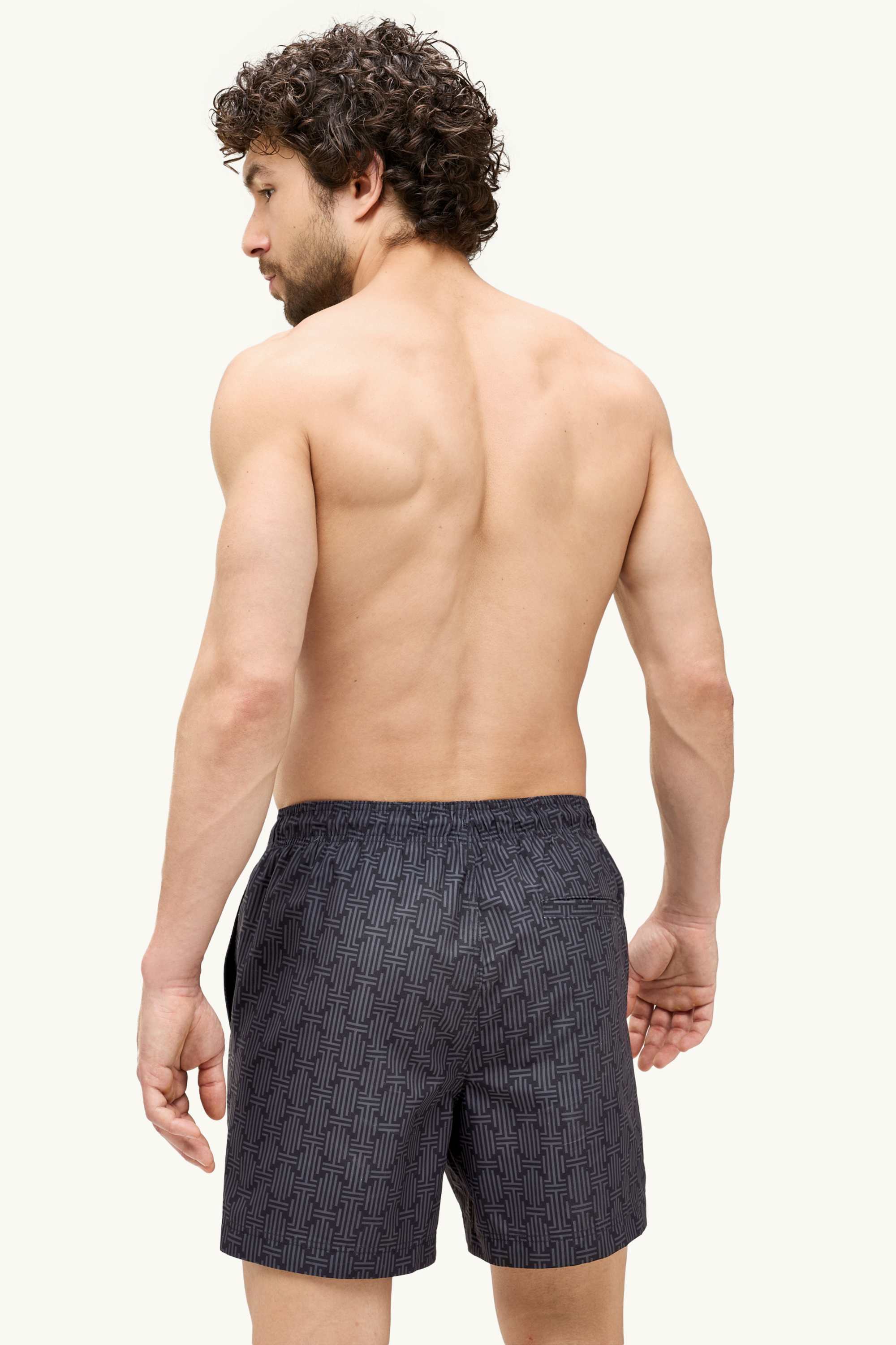 Swim shorts - patterned black