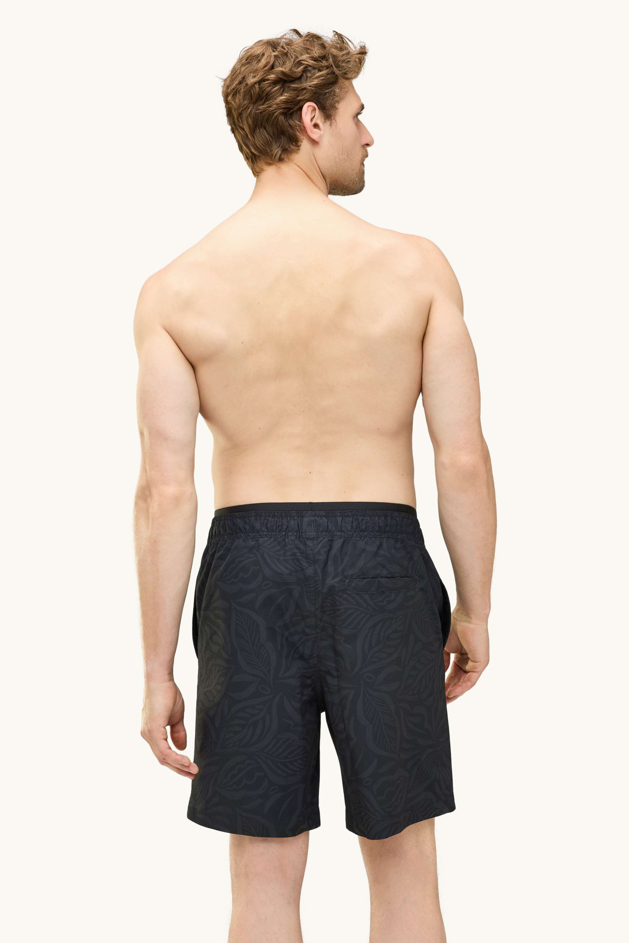 Swim shorts - patterned black
