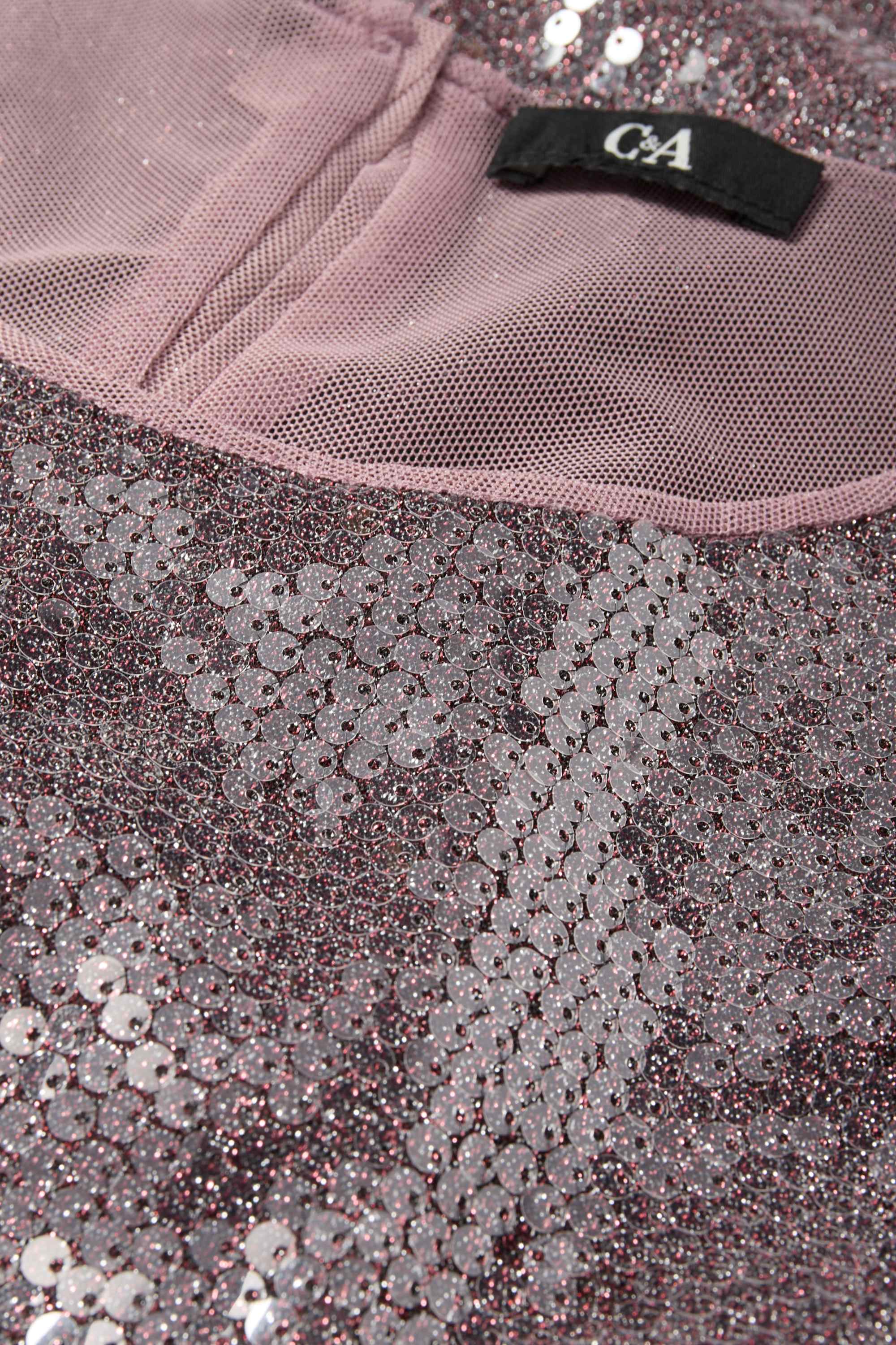 Bodycon sequin dress dark rose