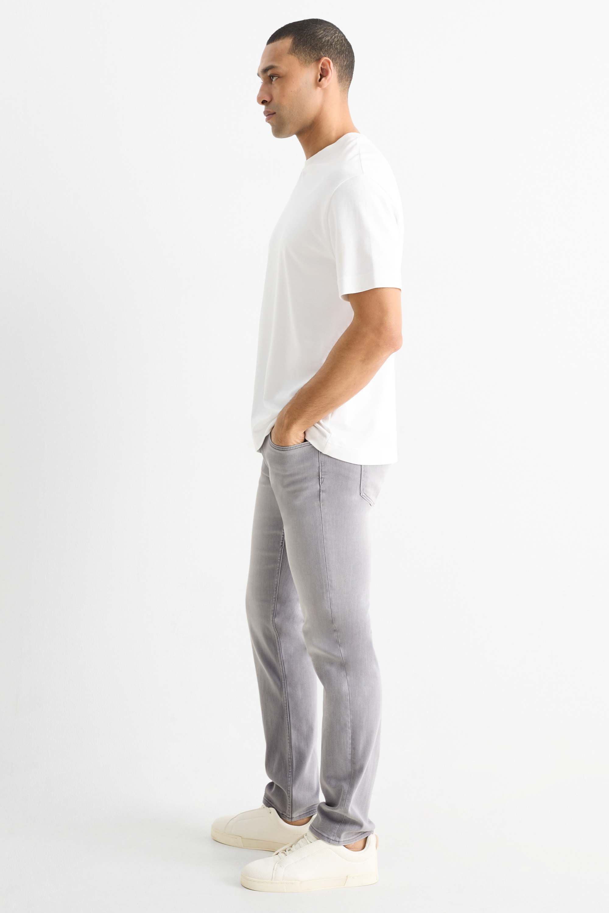 Slim jeans denim-light gray