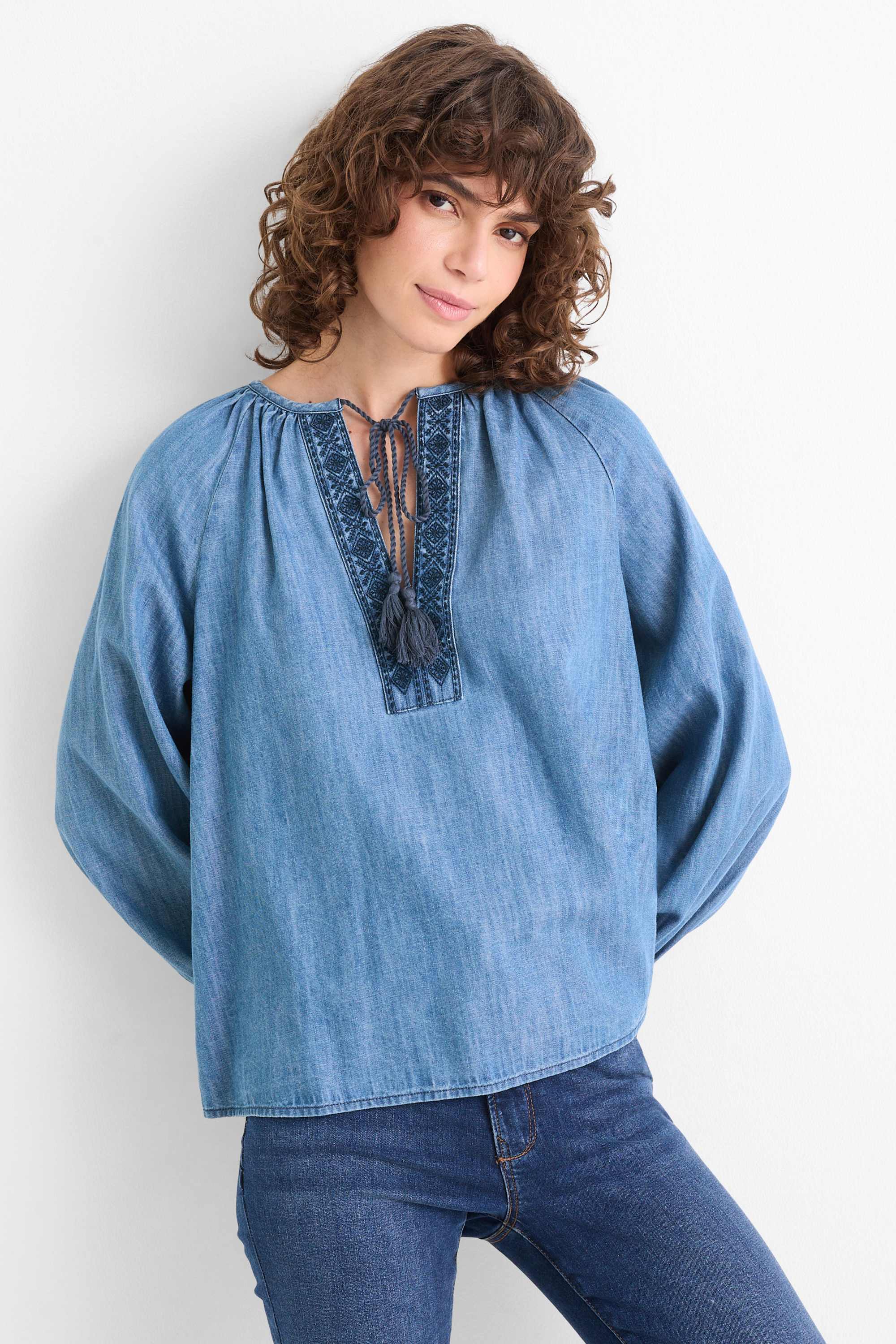 Tunic - denim look blue