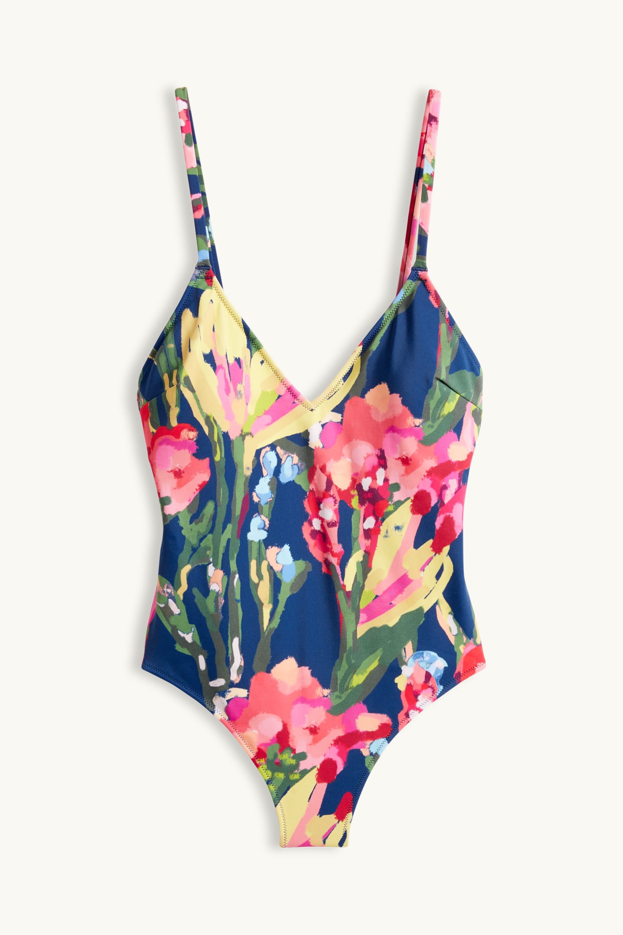 Swimsuit - padded - LYCRA® XTRA LIFE™ - floral dark blue